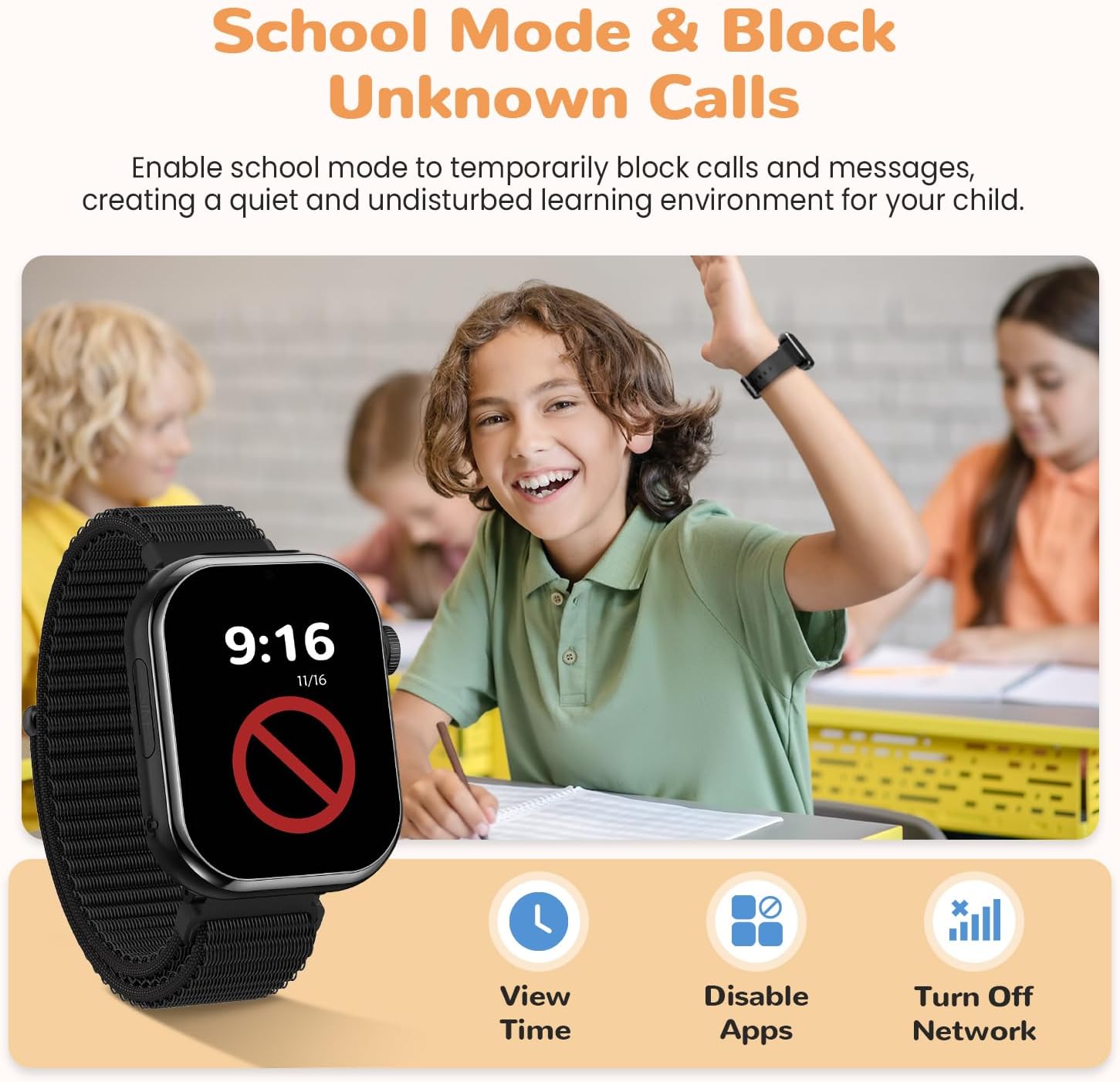 RUXINGX 4G Smartwatch Bambini con GPS, Nero - immagine 6