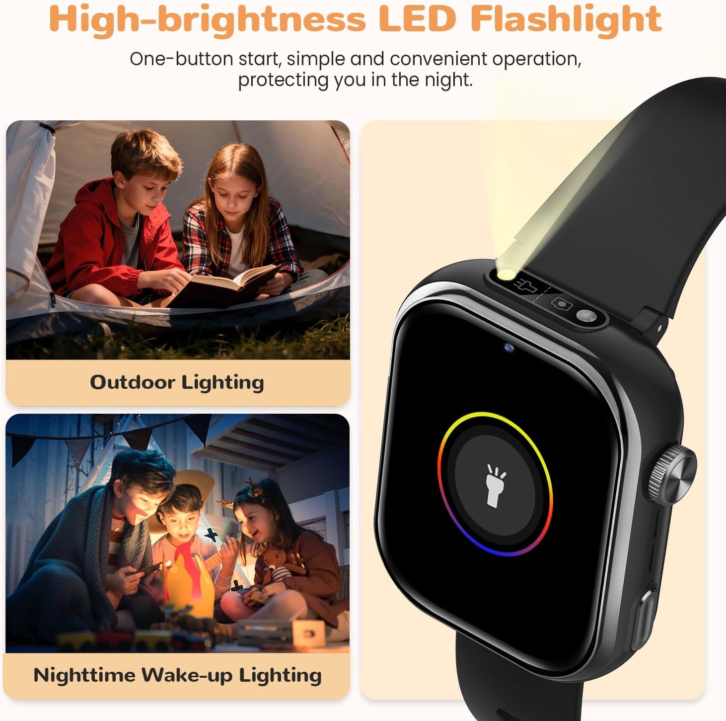 RUXINGX 4G Smartwatch Bambini con GPS, Nero - immagine 7