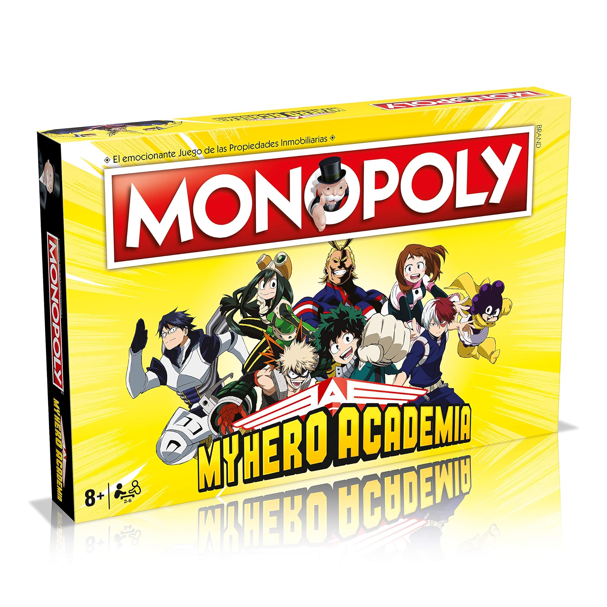 WINNING MOVES MONOPOLY Giochi da Tavolo - Edizione My Hero Academia: 2-6 Giocatori, Giochi per Bambini e Adulti, Perfetto Notti di Gioco, Dagli 8+ Anni