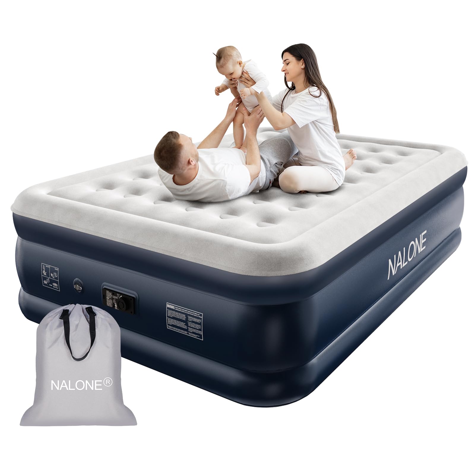 Nalone Materasso Gonfiabile Matrimoniale 203x152x46cm
