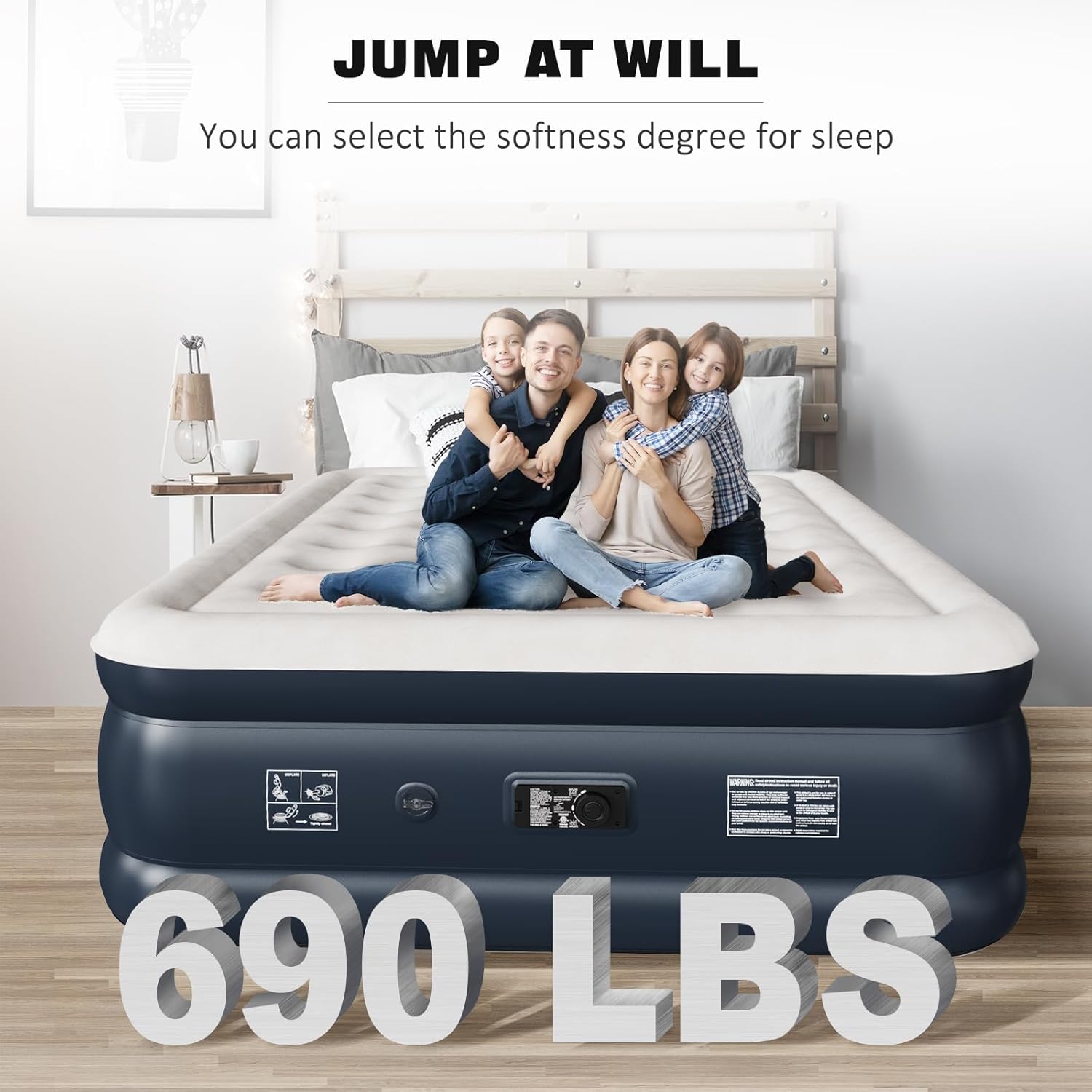 Nalone Materasso Gonfiabile Matrimoniale 203x152x46cm - immagine 2