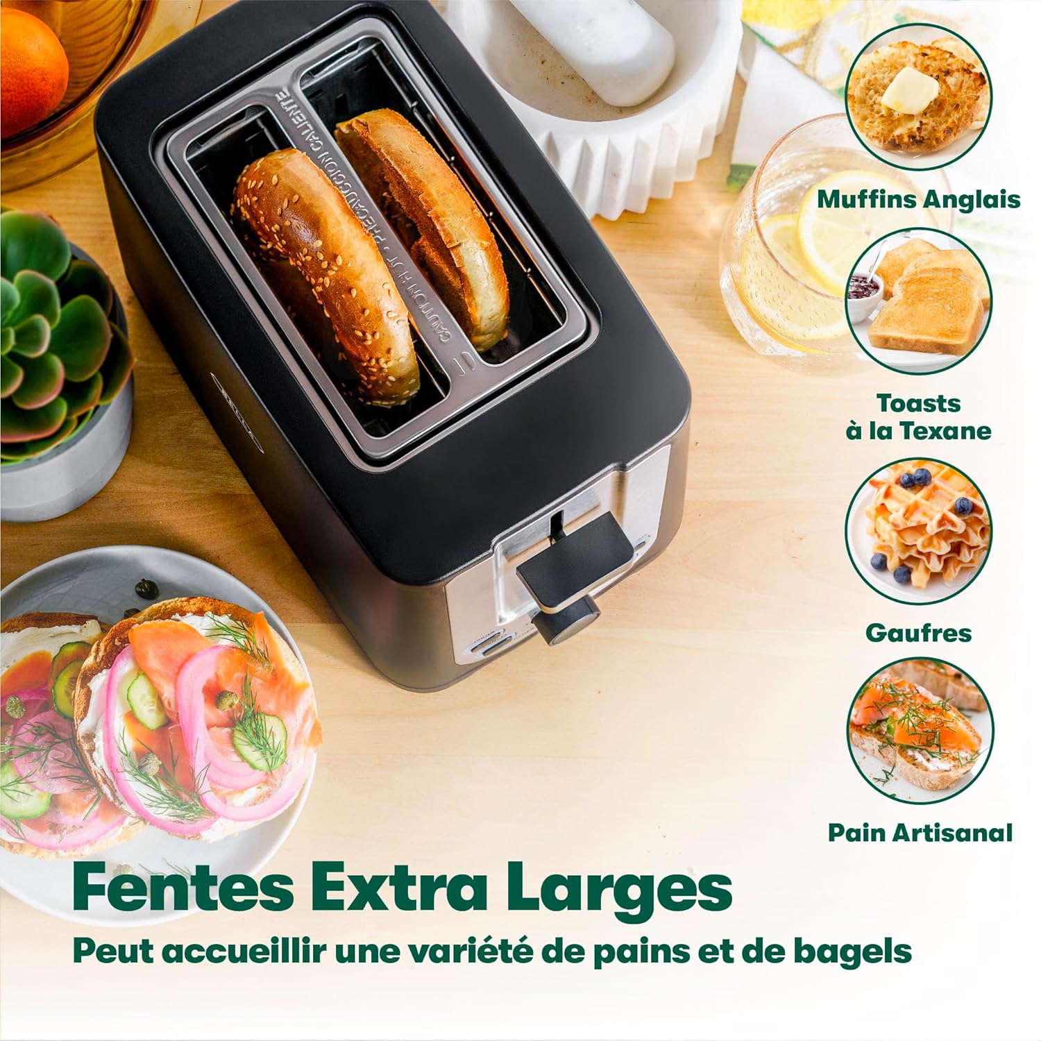 Bella Tostapane 2 Fette con Spegnimento Automatico, Nero - immagine 3