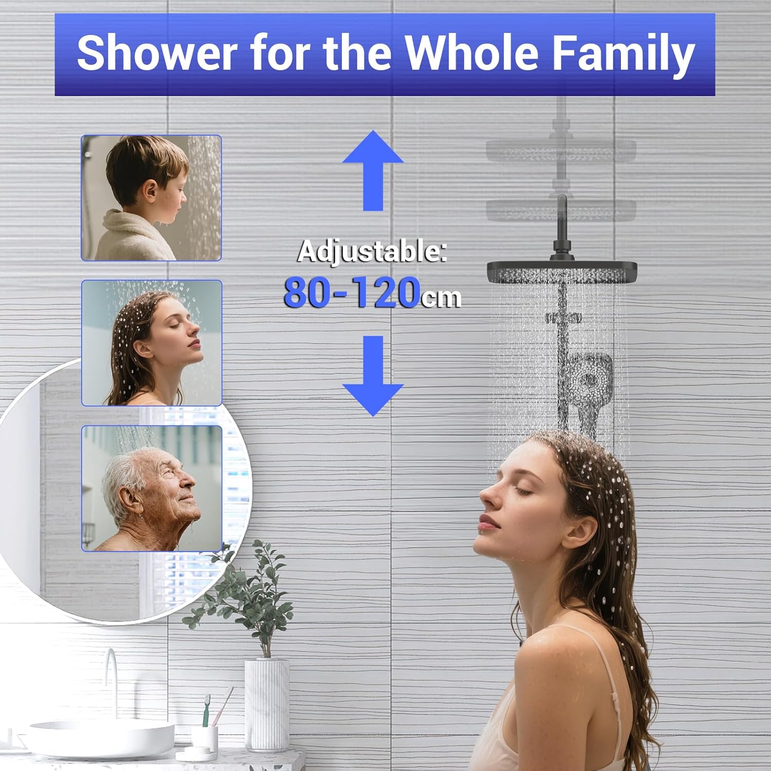 Set Miscelatore Termostatico Doccia con Display LED - immagine 6