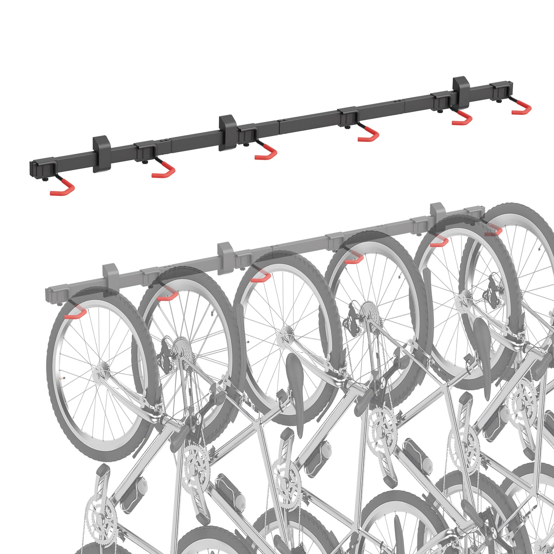 Mimoke Supporto da Parete per 6 Biciclette Salvaspazio