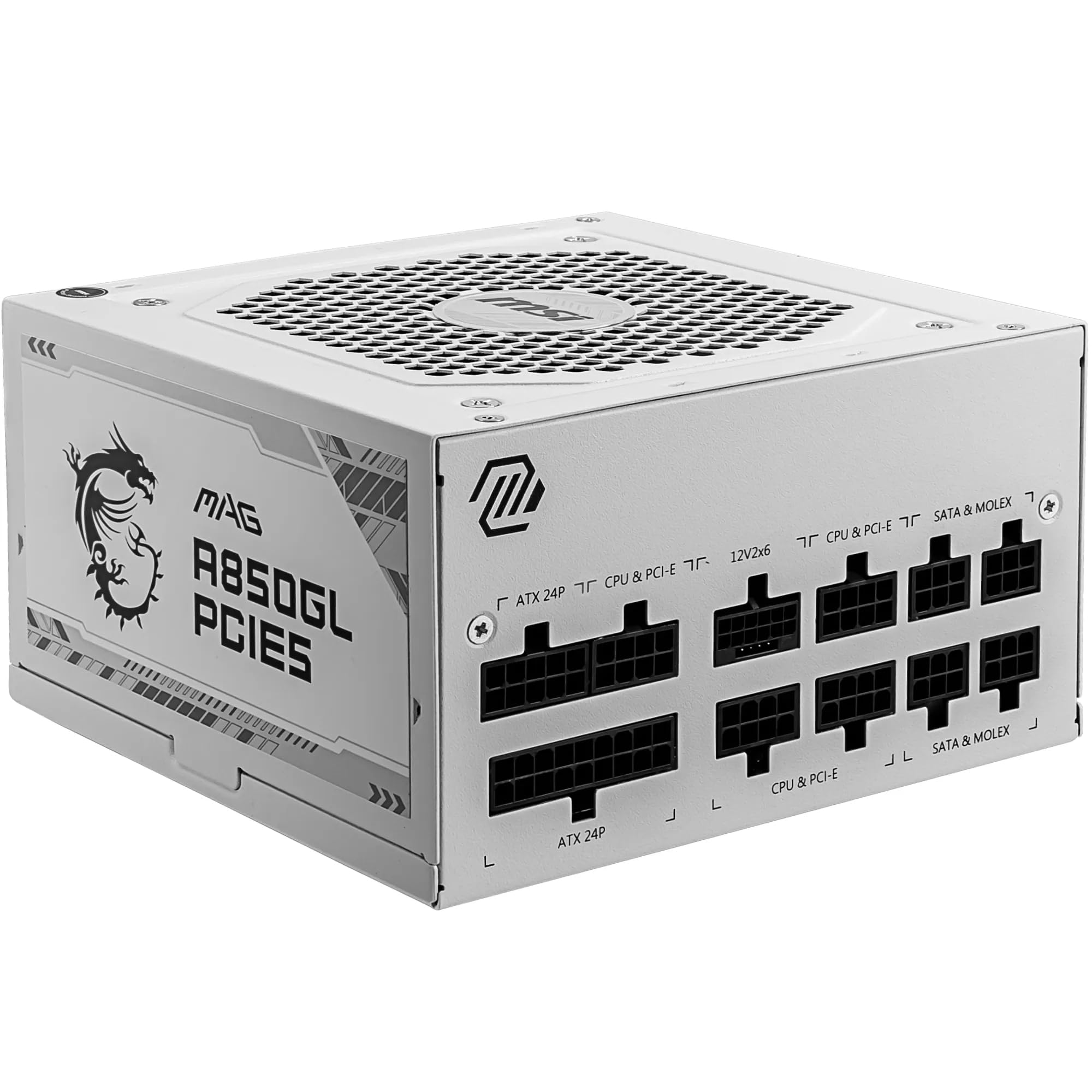 Msi MAG A850GL PCIE5 - Alimentatore 850W 80 Plus Gold, Bianco