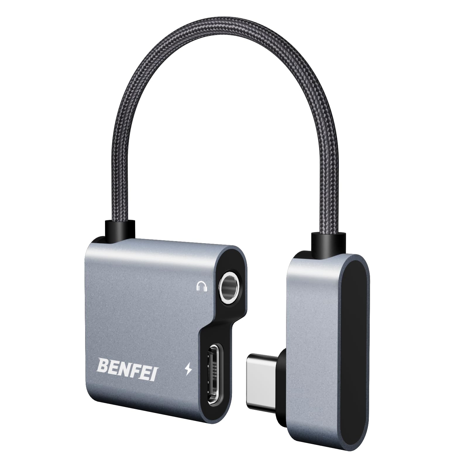 Benfei Adattatore USB-C a Jack Audio 3.5mm con Ricarica 60W