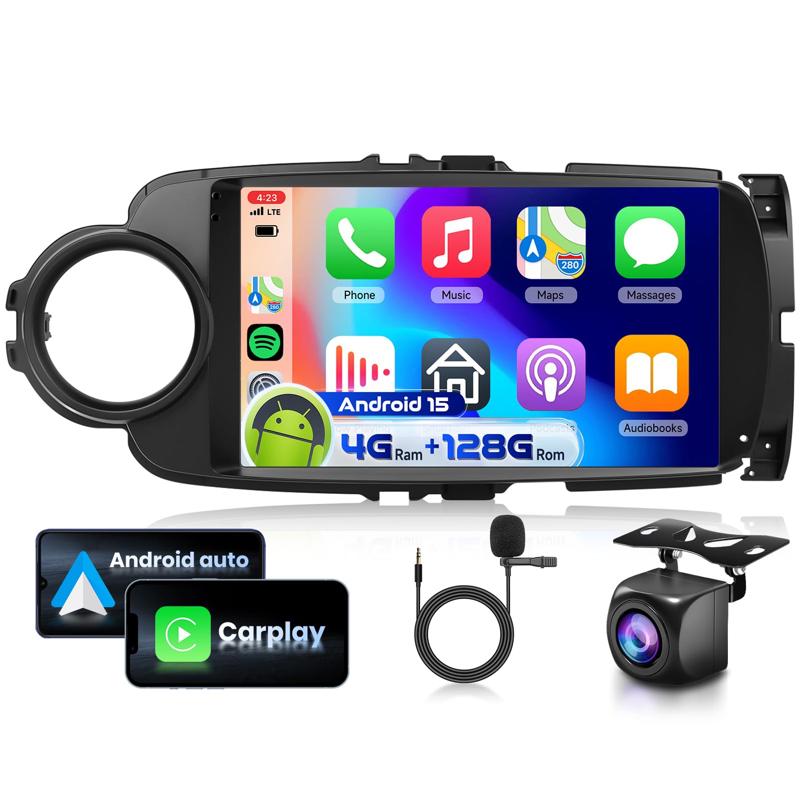 Autoradio 9" per Toyota Yaris 2012-2017 con Carplay