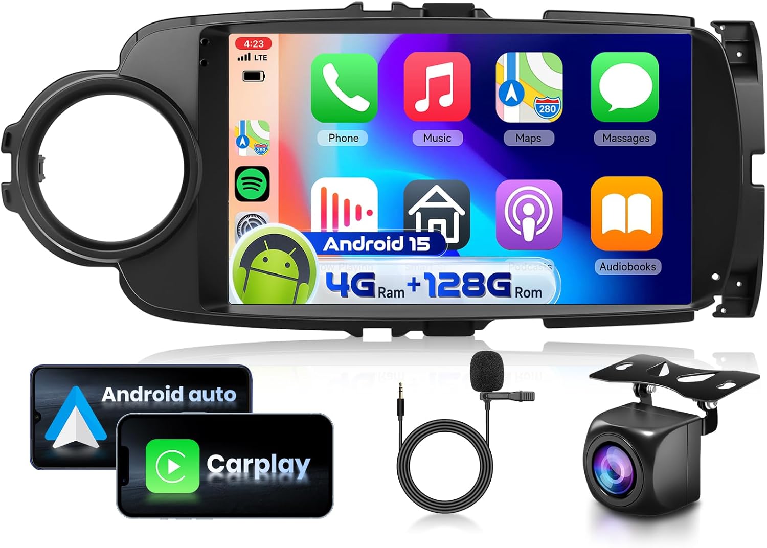 Autoradio 9" per Toyota Yaris 2012-2017 con Carplay - immagine 1