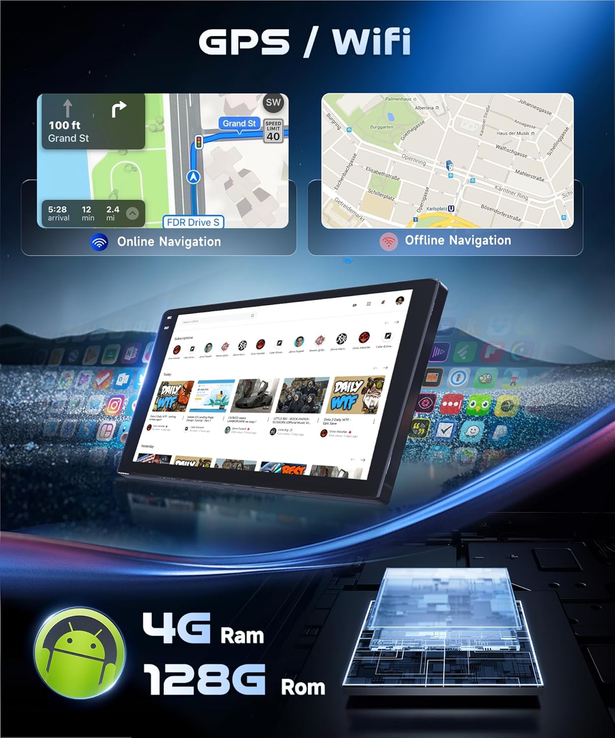 Autoradio 9" per Toyota Yaris 2012-2017 con Carplay - immagine 4