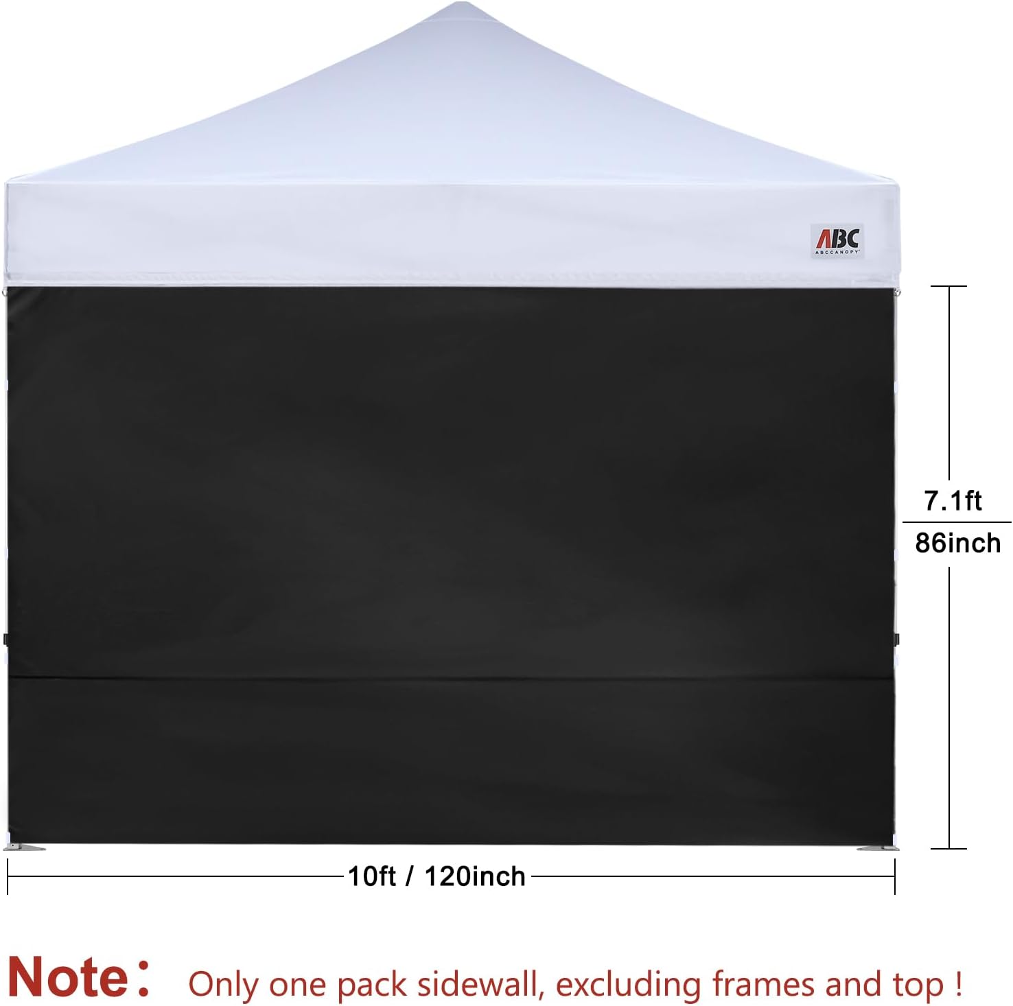 Abccanopy Gazebo Istantaneo SunWall 3,05 x 3,05 m, Nero - immagine 2