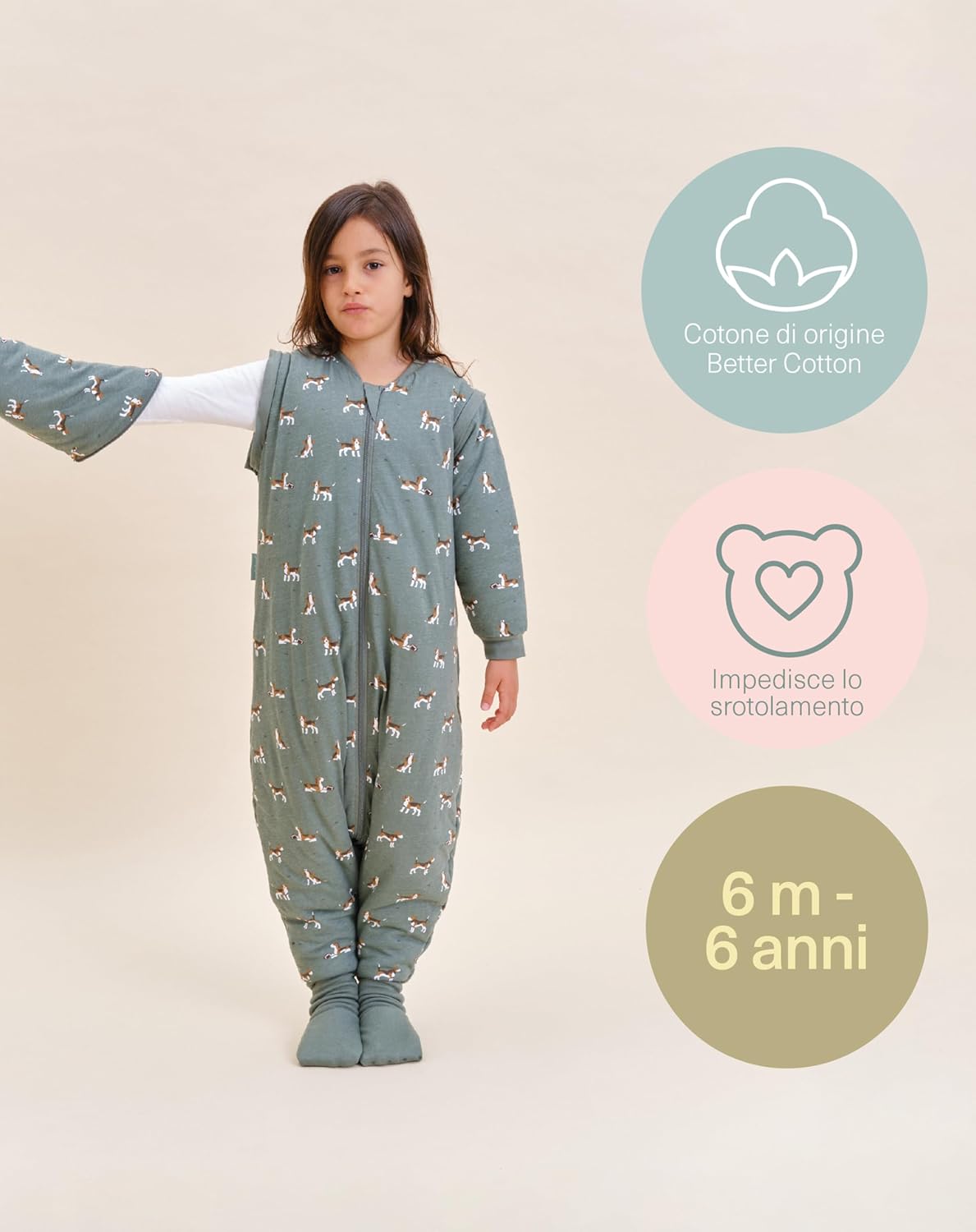 molis&co - Sacco Nanna Invernale 2.5 Tog con Piedini - immagine 5