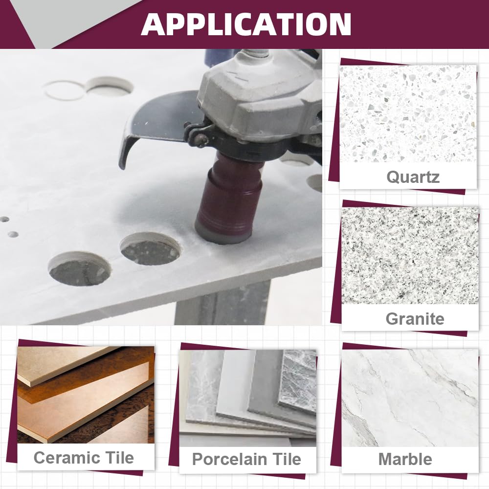 Queforet Punte Diamantate Gres Porcellanato 9 Pezzi - immagine 3