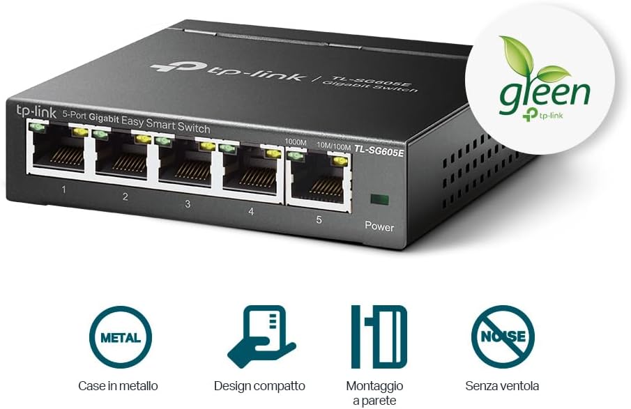 Tp-link TL-SG605E Easy Smart Switch Ethernet 5 Porte Gigabit - immagine 3