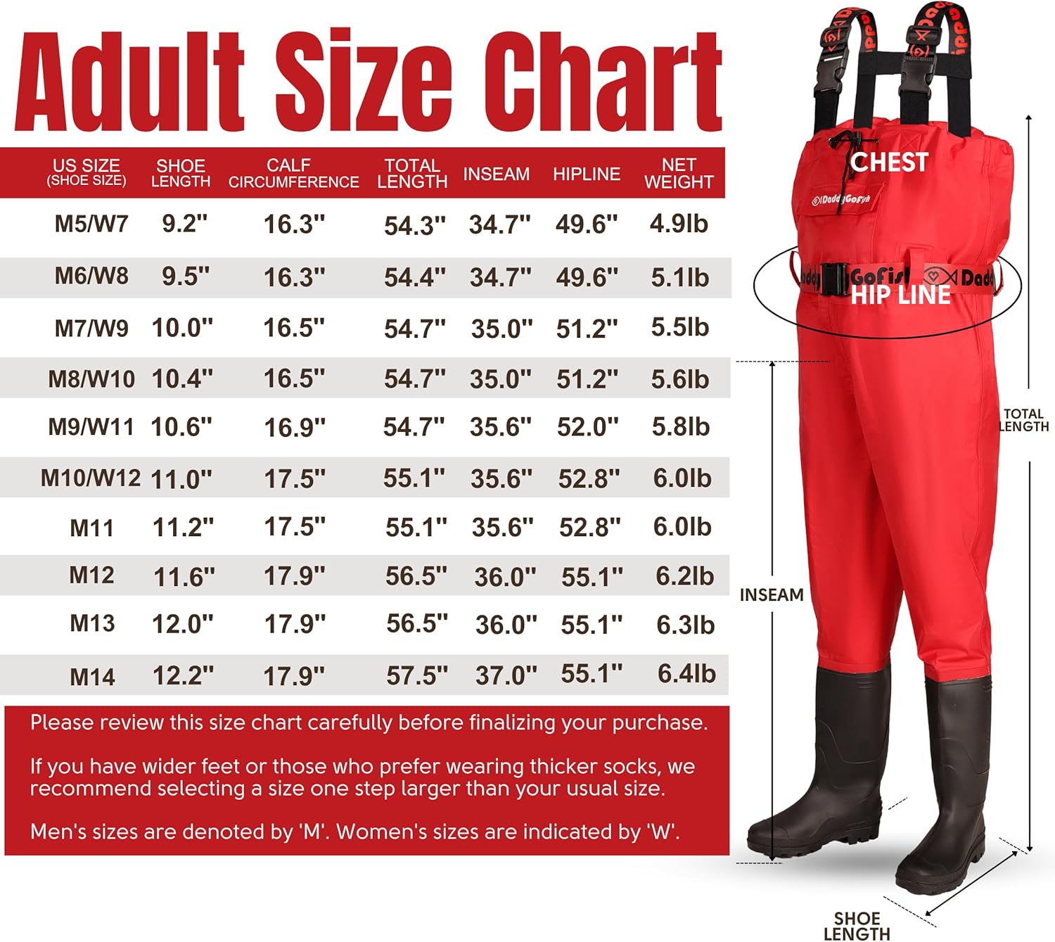 DaddyGoFish Waders per Bambini e Adulti - immagine 2