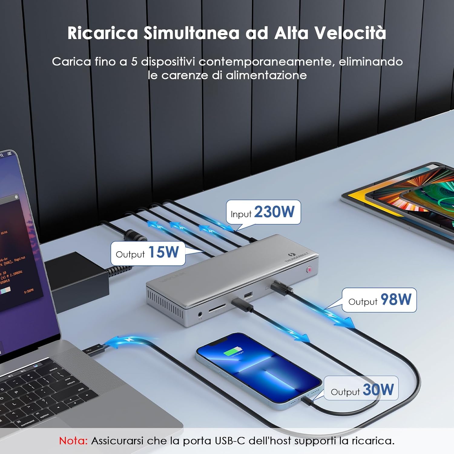 Wavlink Thunderbolt 4 Docking Station 12-in-1 98W PD - immagine 3