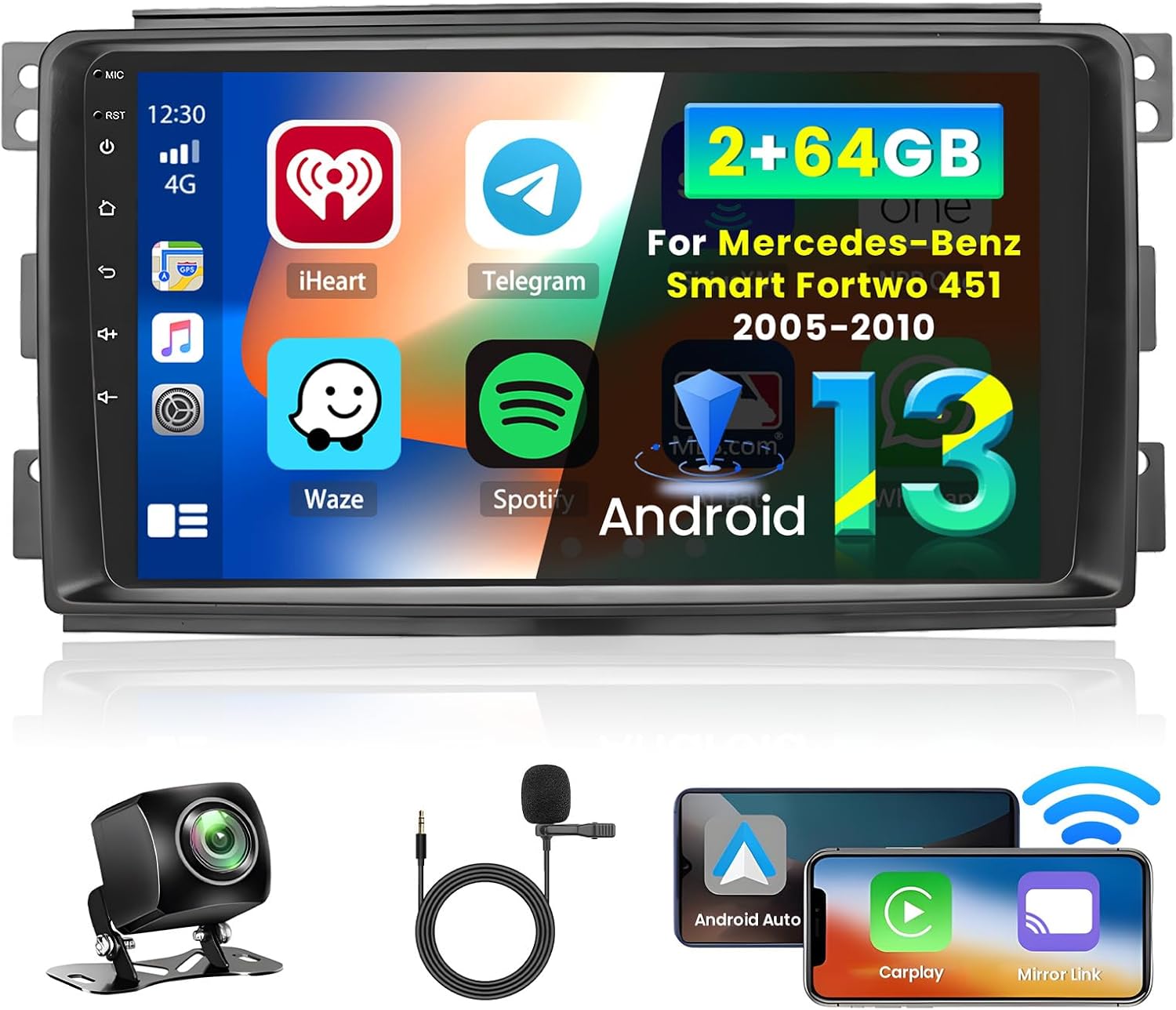 Inefala Autoradio Android 13 per Mercedes Smart Fortwo 451 - immagine 1