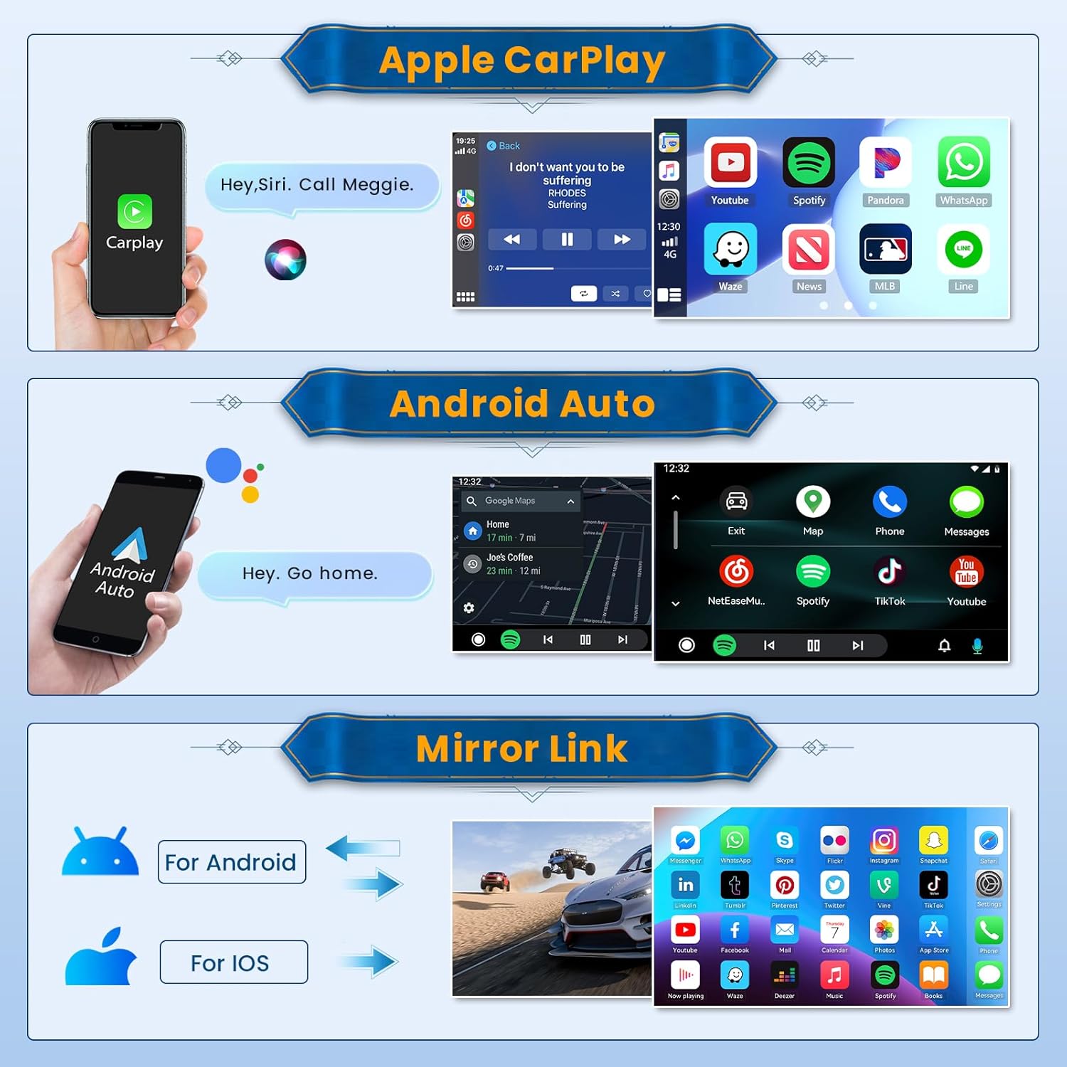 Inefala Autoradio Android 13 per Mercedes Smart Fortwo 451 - immagine 3