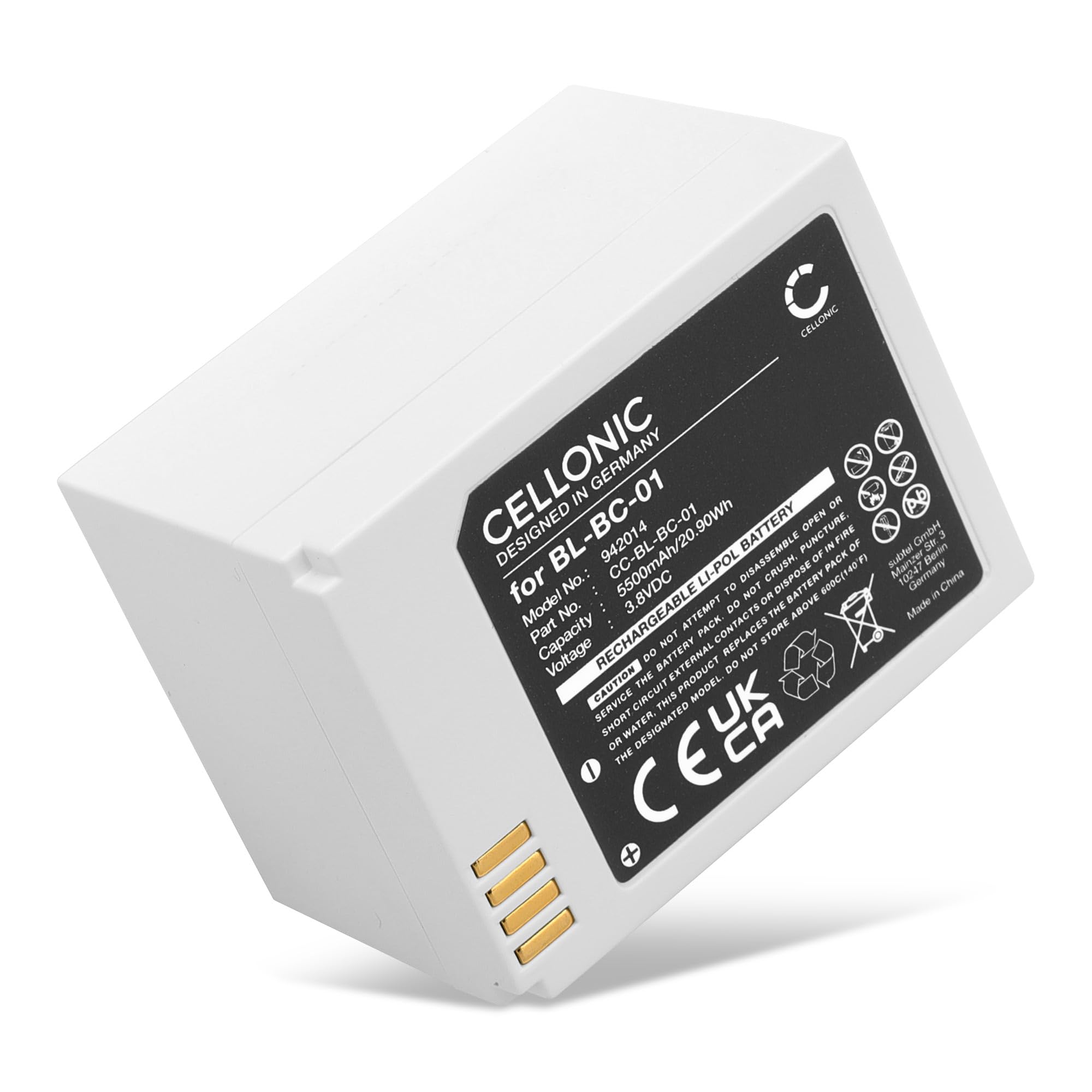CELLONIC, Batteria compatibile con EZVIZ C3A, BL-BC-01 (3.8V, 5500mAh)