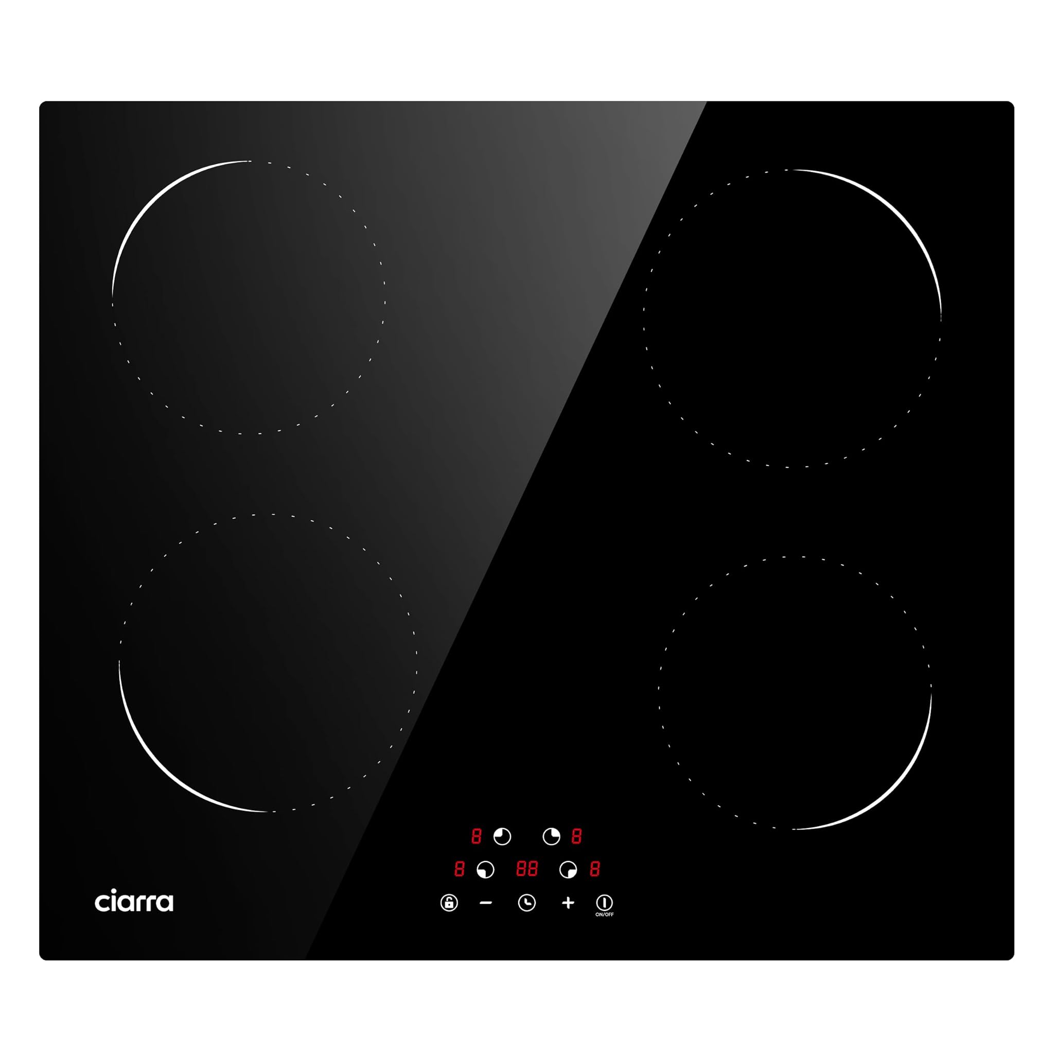 Piano Induzione Touch 4 Fuochi, Vetro Ceramico