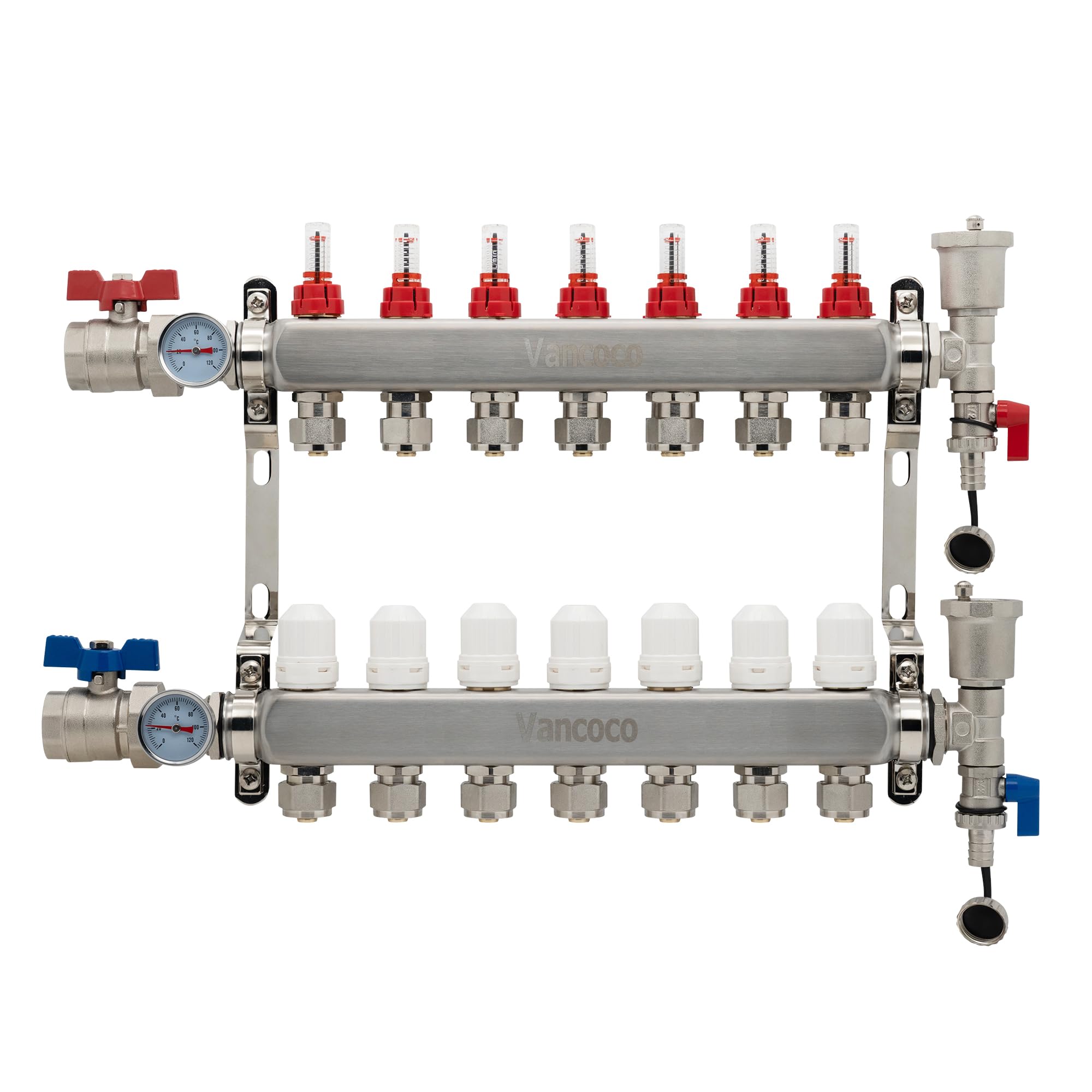 VANCOCO Collettore di Calore Radiante a 7 Circuiti