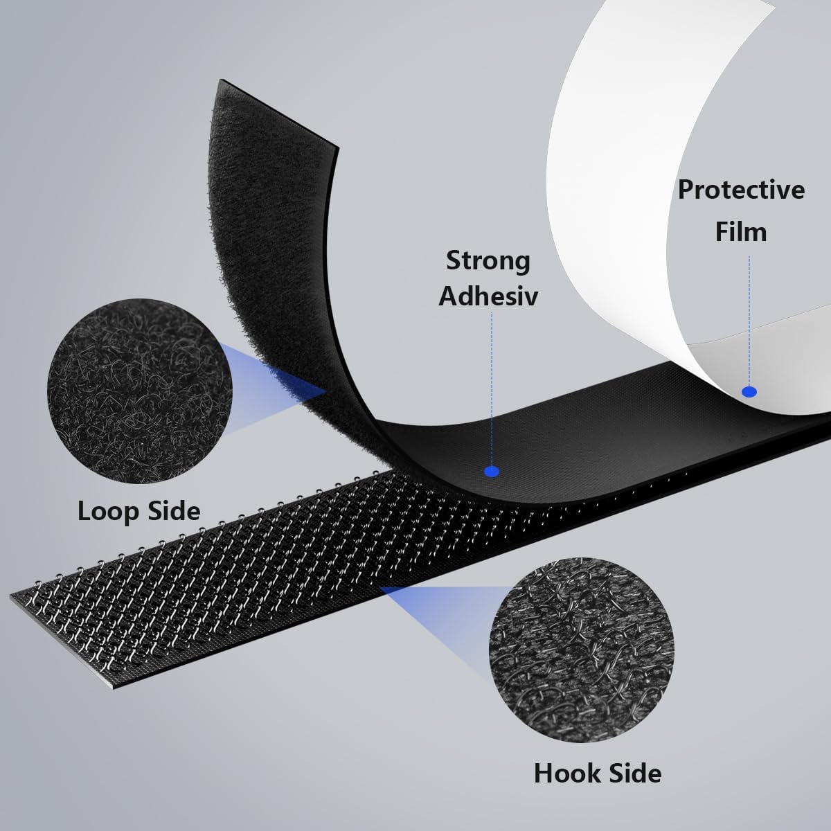 Sutoug Nastro Autoadesivo Extra Forte 50 mm x 5 m, Nero - immagine 3