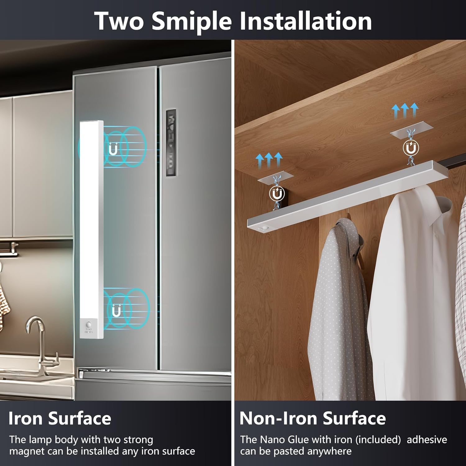 OUILA Led Armadio con Sensore di Movimento - 4 Modalità - immagine 3