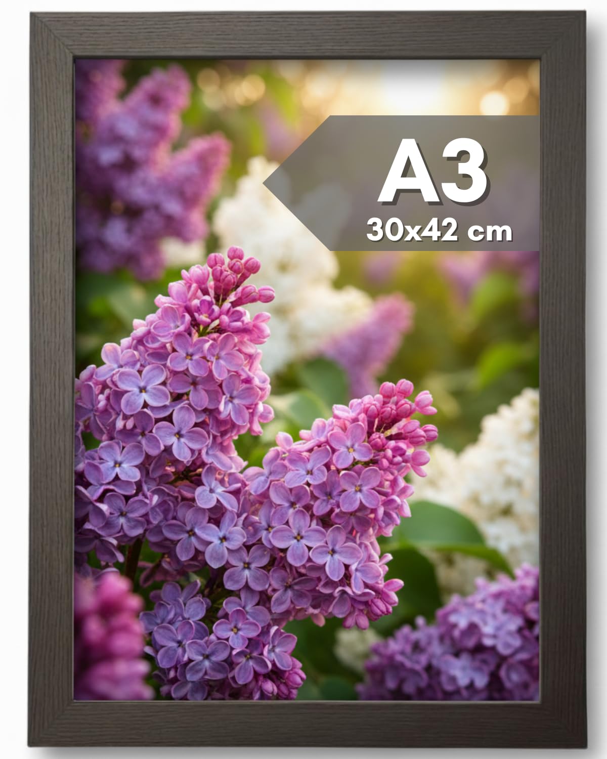 Cornice A3 in Legno Nero 30x42cm