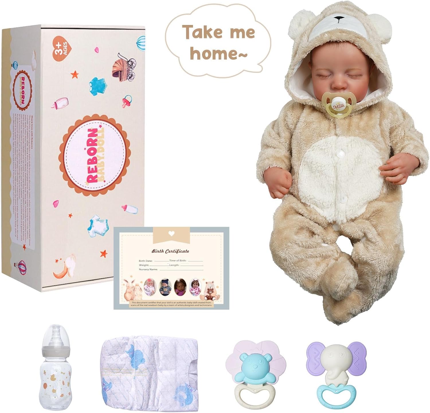 BABESIDE Bambole Neonate Realistiche 17 Pollici - immagine 6