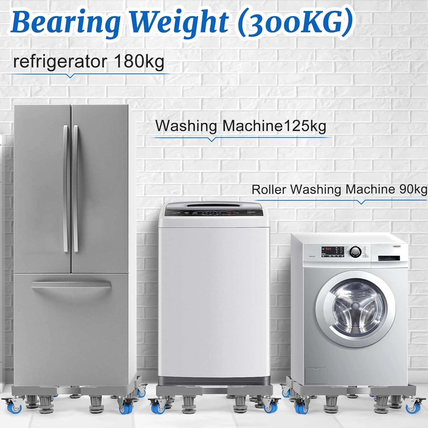 Base per Lavatrice con 8 Piedi + 4 Ruote Regolabili - immagine 2