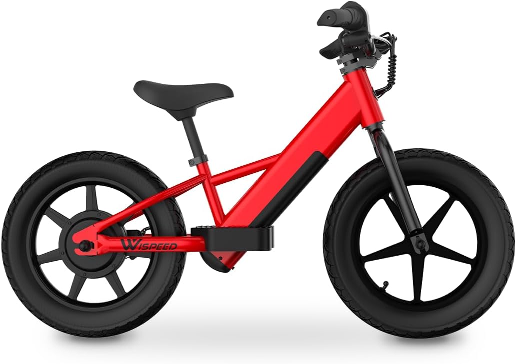 Draisienne électrique Wispeed WIKIDS Rouge 14 100W - immagine 2