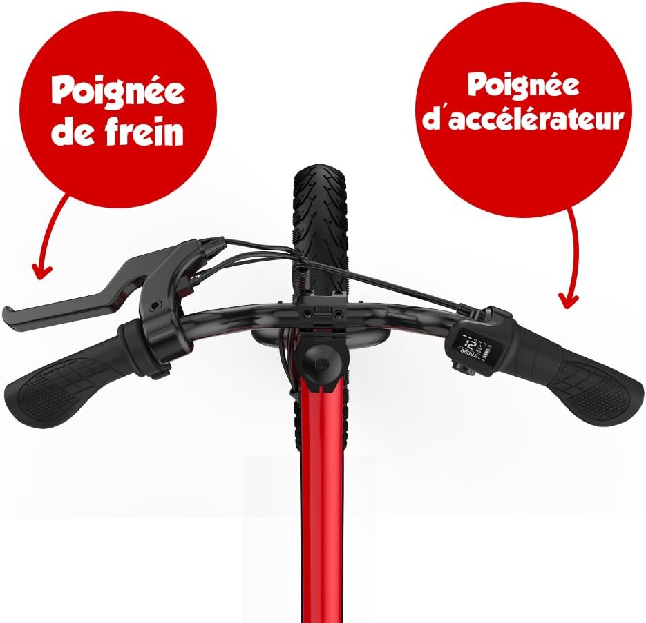 Draisienne électrique Wispeed WIKIDS Rouge 14 100W - immagine 6