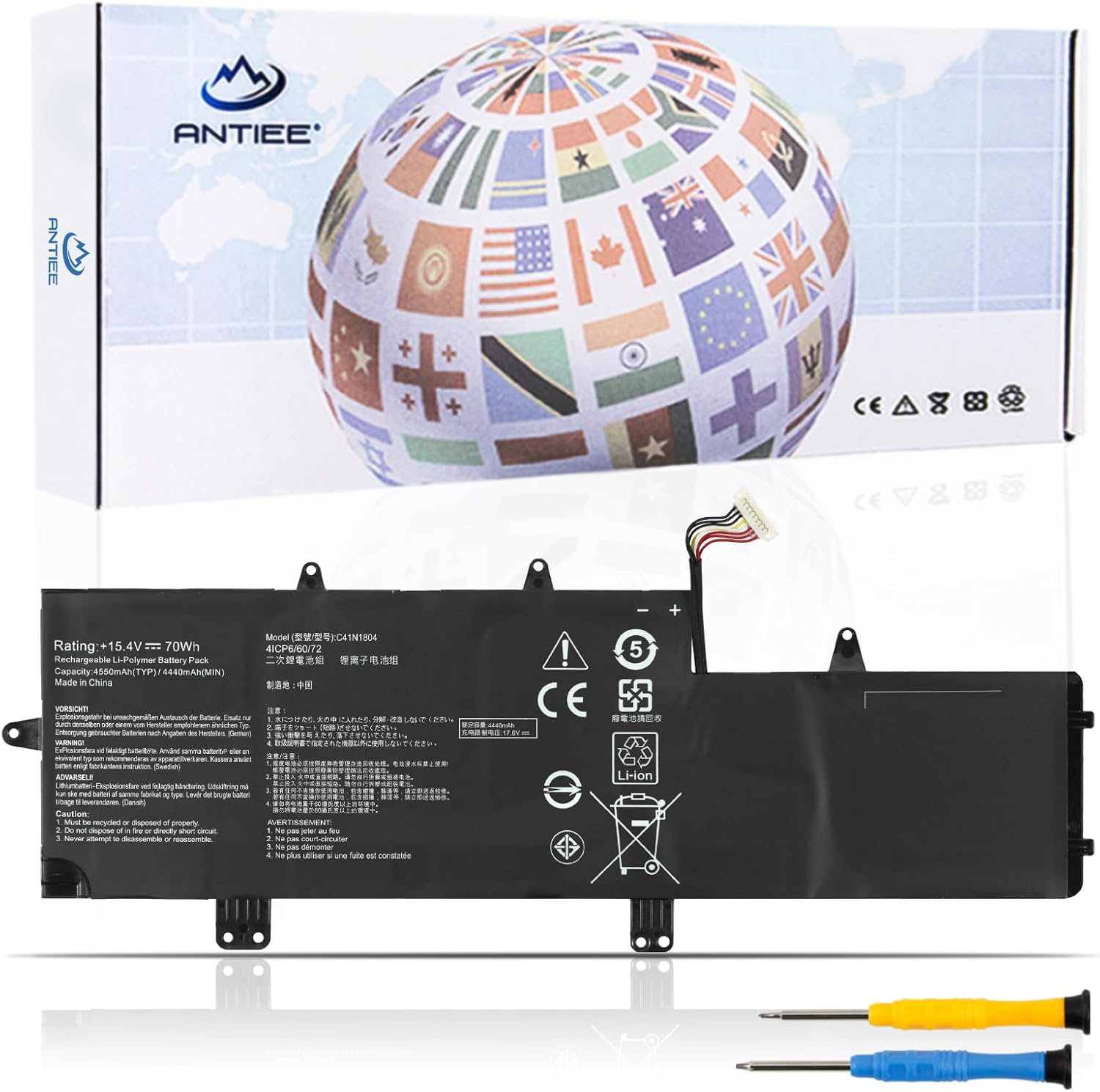 Antiee C41N1804 Batteria per ASUS ZenBook Pro 14 UX450 - immagine 1