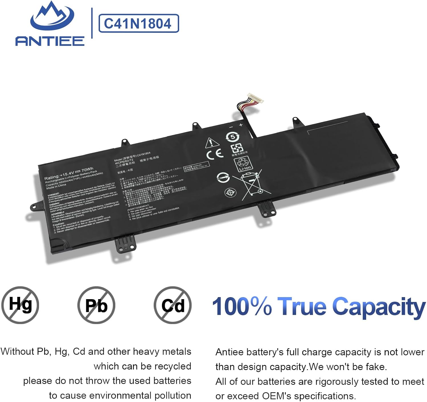 Antiee C41N1804 Batteria per ASUS ZenBook Pro 14 UX450 - immagine 4