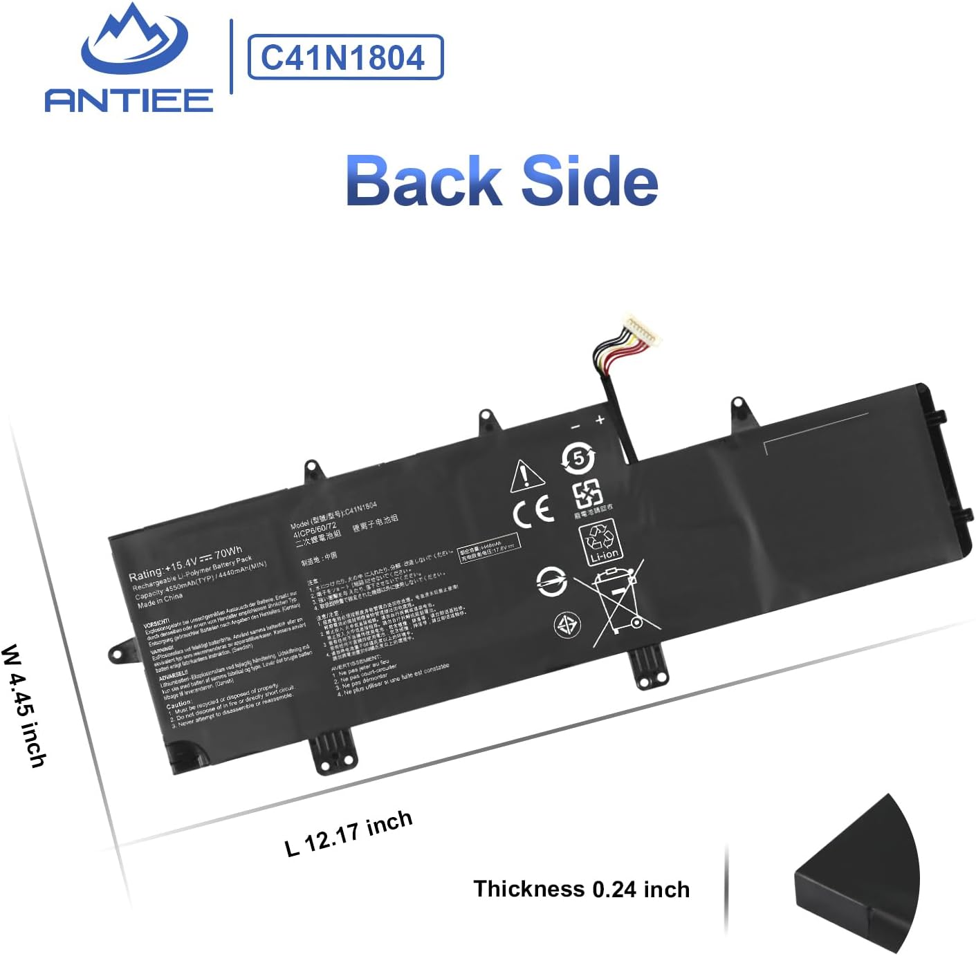 Antiee C41N1804 Batteria per ASUS ZenBook Pro 14 UX450 - immagine 6