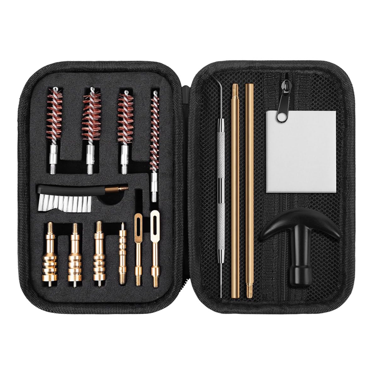 16 Pezzi Kit di Pulizia per Pistola Spazzole Kit di Pulizia Fucile Kit di Pulizia Armi Pulire Manutenzione e la Pulizia delle Armi .22Cal .357Cal .38Cal 9mm .40 .45Cal