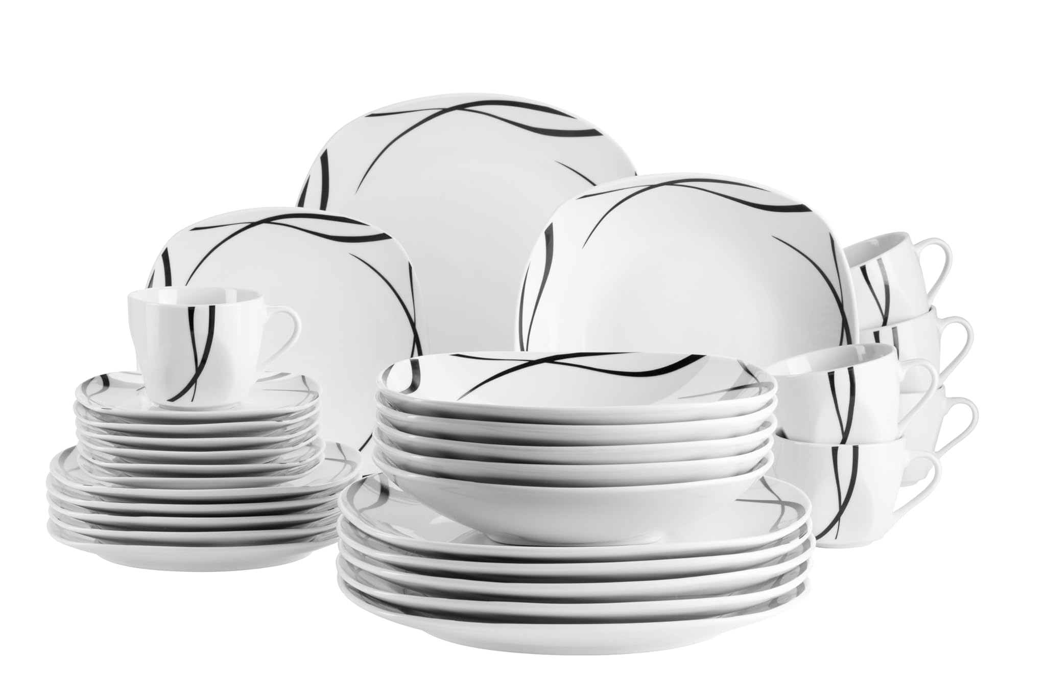 Mäser Serie Decora - Servizio Stoviglie 30 Pezzi per 6 Persone