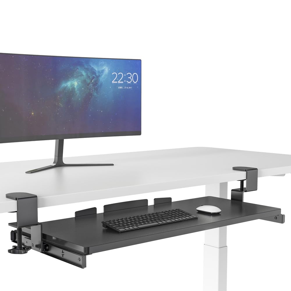 hjh OFFICE Vassoio Tastiera Estensibile VM-KB, Nero