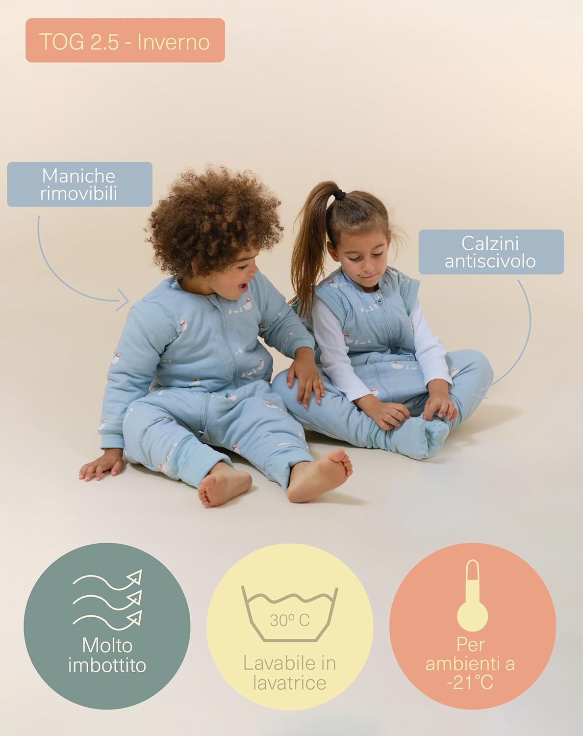 molis&co Sacco Nanna Invernale 2.5 tog - Duck Family (2 anni) - immagine 4