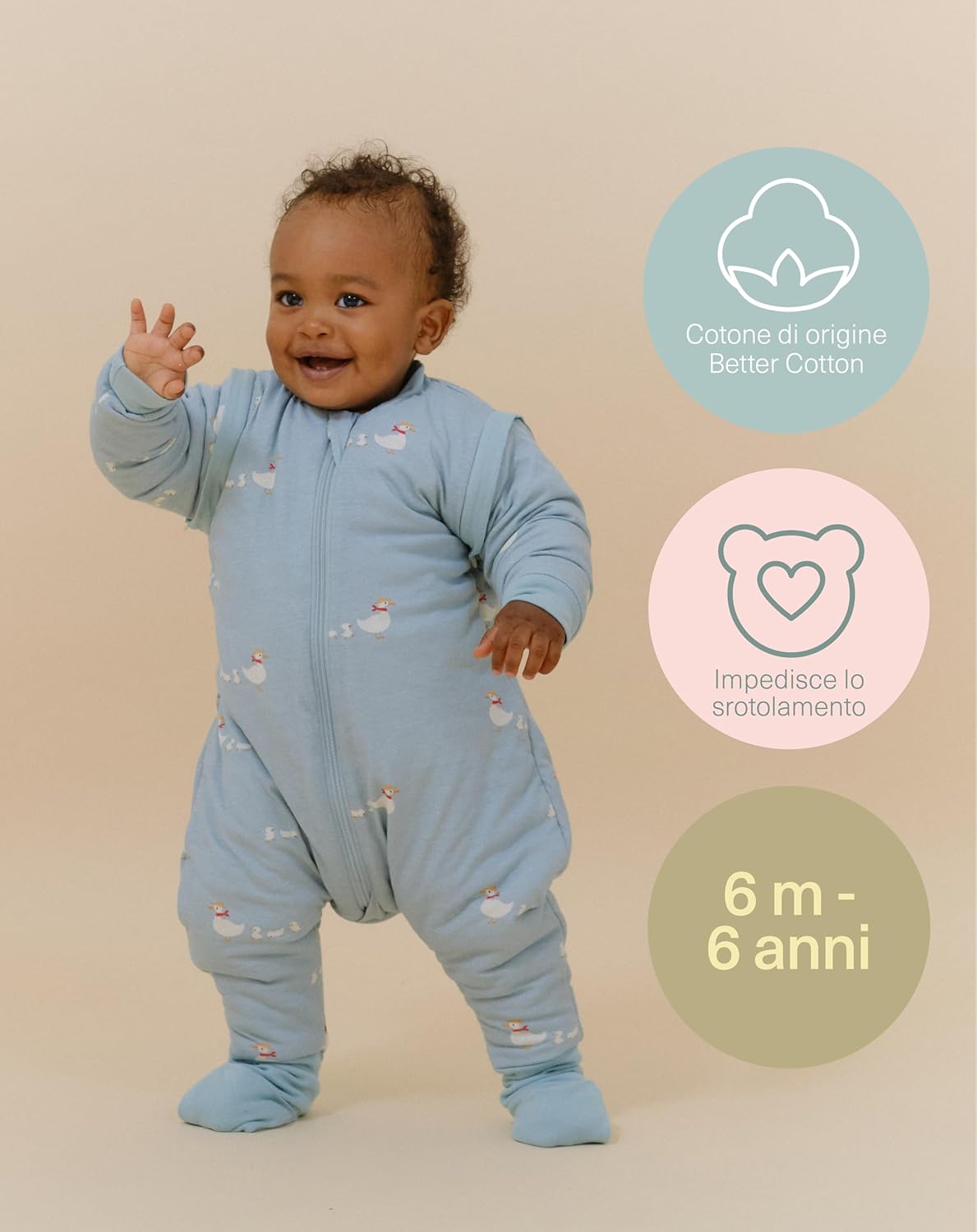molis&co Sacco Nanna Invernale 2.5 tog - Duck Family (2 anni) - immagine 5