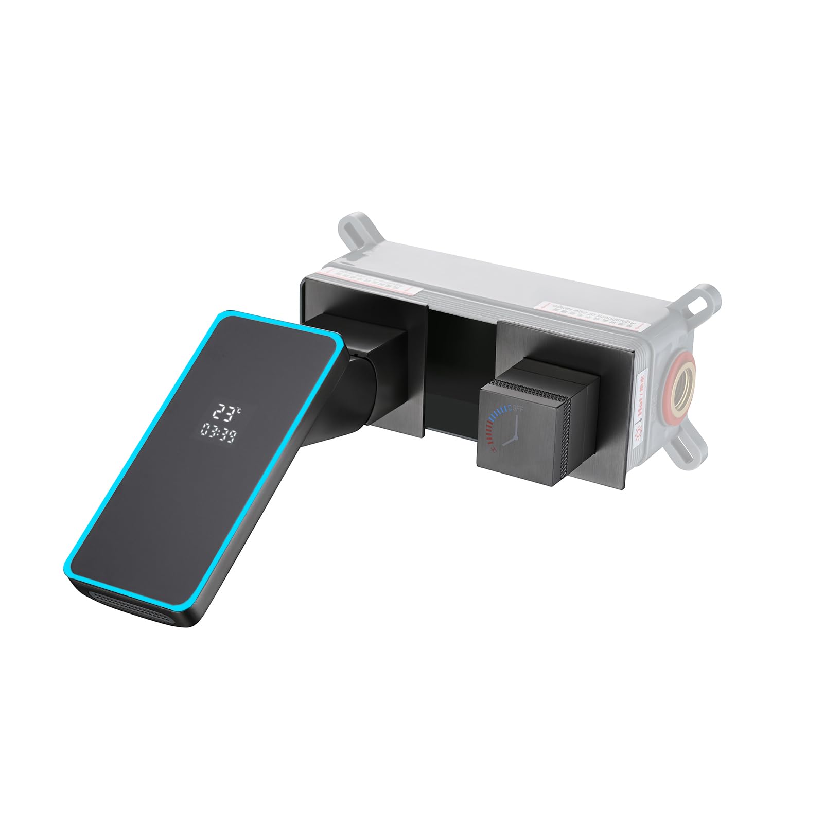 Rubinetto Cascata Bagno Lavabo a Parete con Display LED