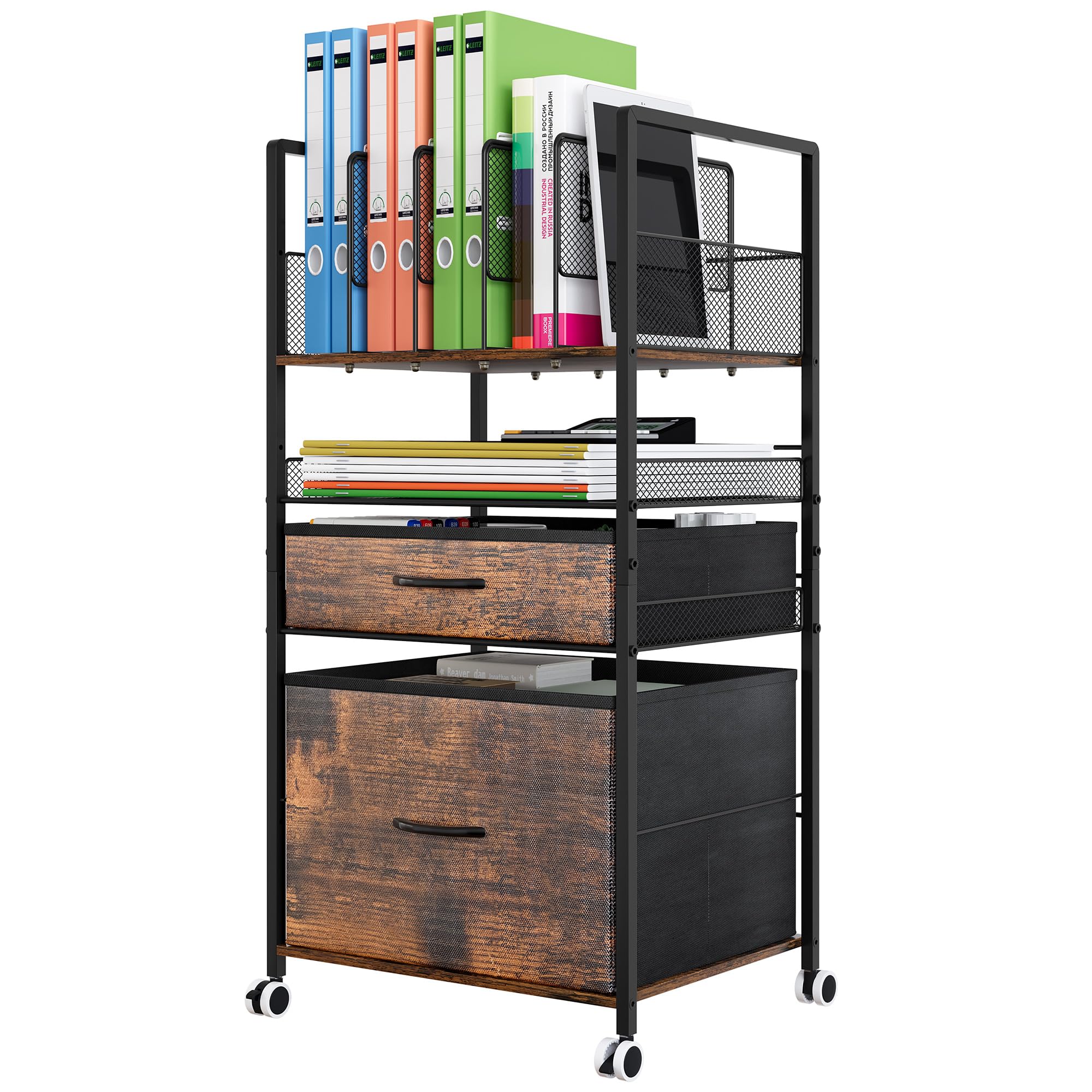 Solinxe Carrello Portautensili 3 Ripiani con 2 Cassetti