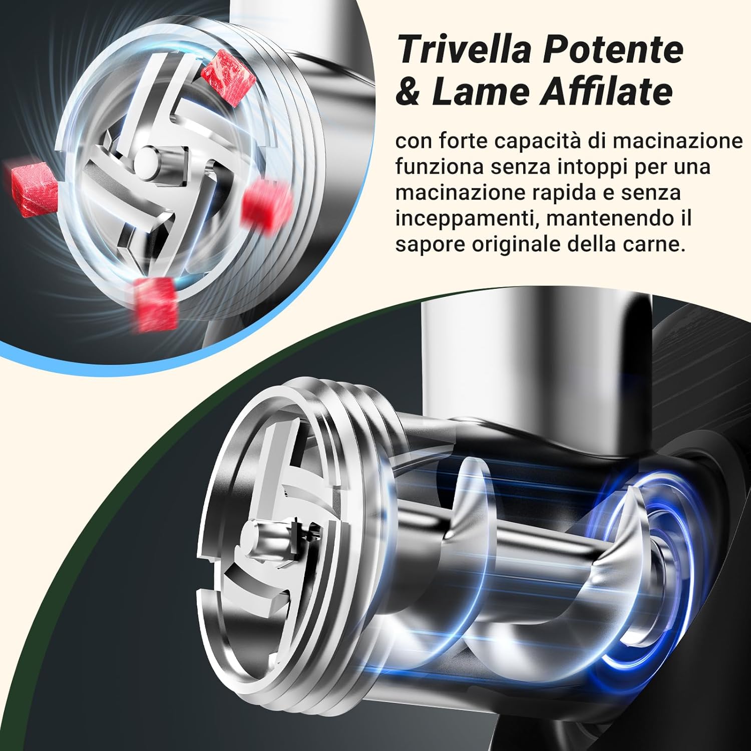 Aaobosi Tritacarne Elettrico 4-IN-1 2800W Max - immagine 6