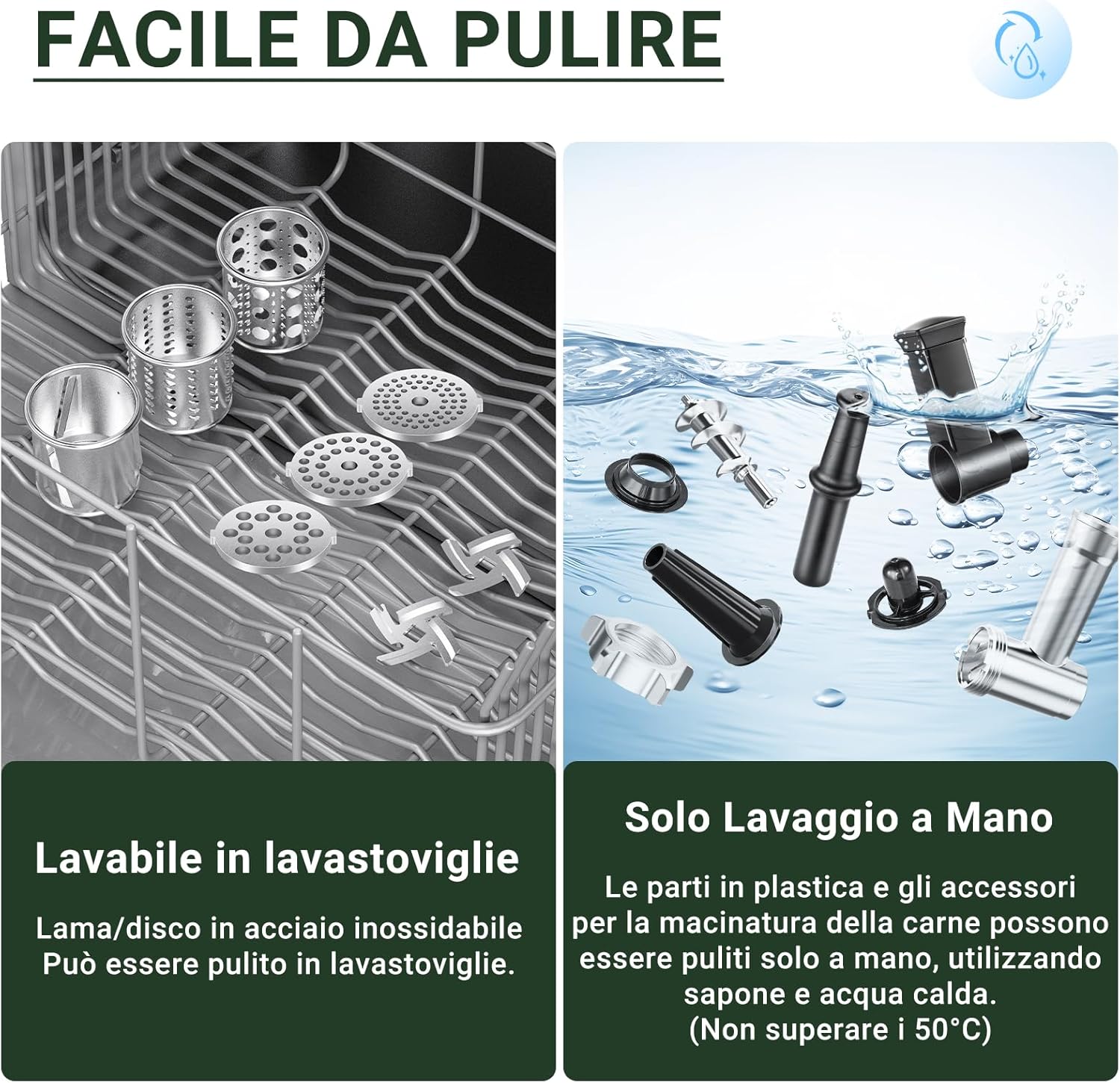 Aaobosi Tritacarne Elettrico 4-IN-1 2800W Max - immagine 8