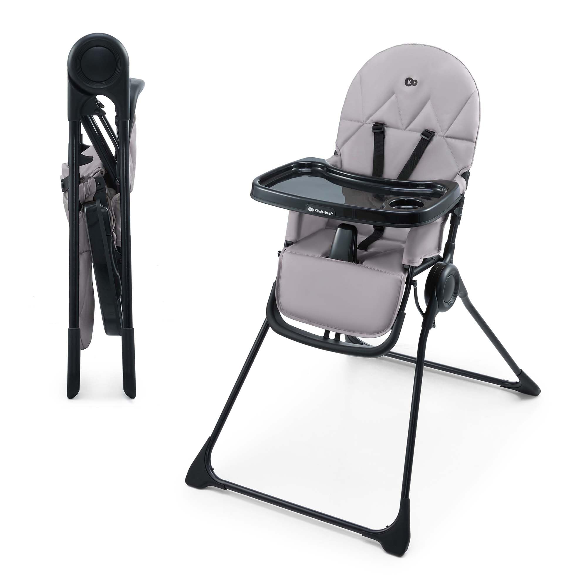 Kinderkraft BINCI - Seggiolone Pieghevole, Grigio