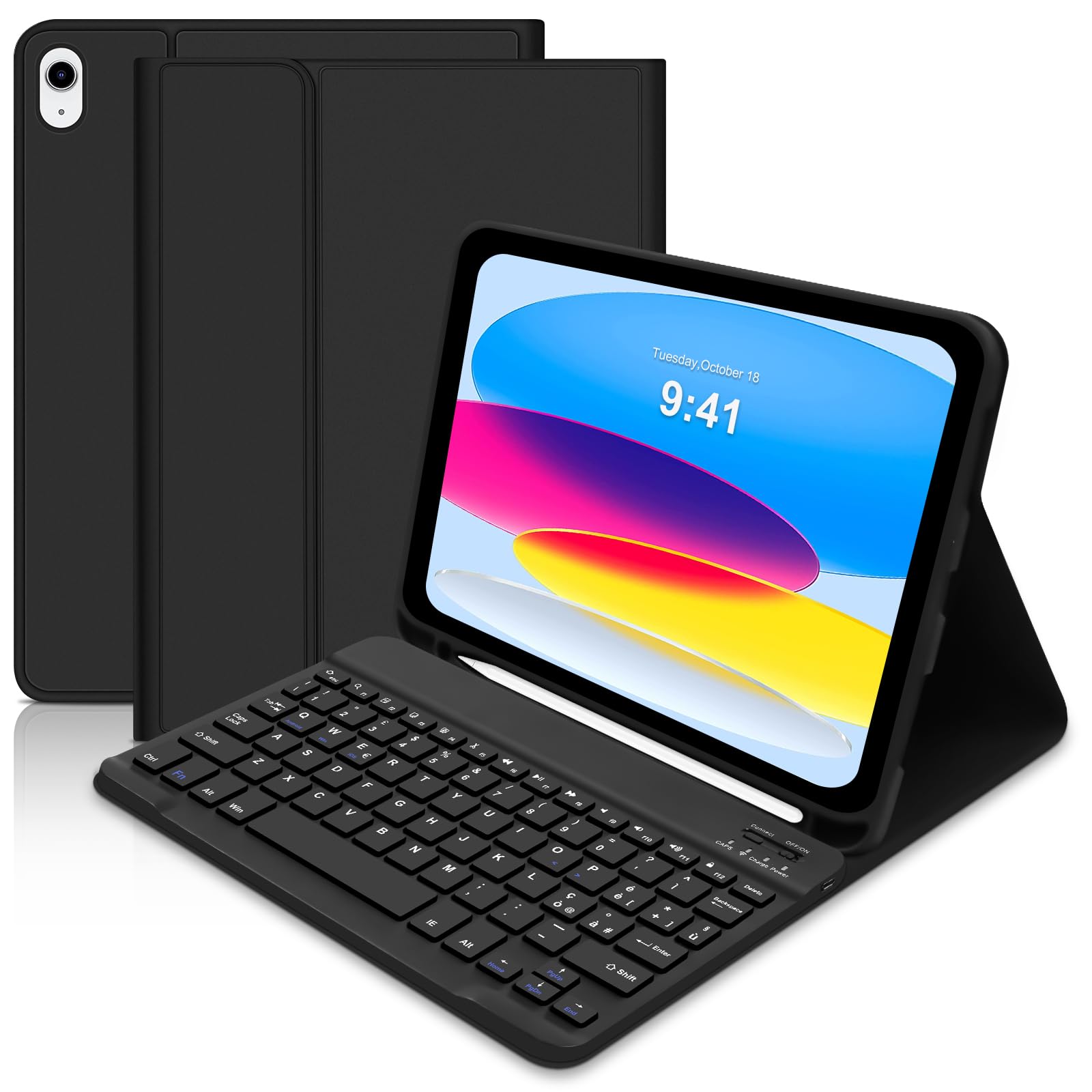 Custodia Tastiera QWERTY Italiana per iPad 10a/11a Gen