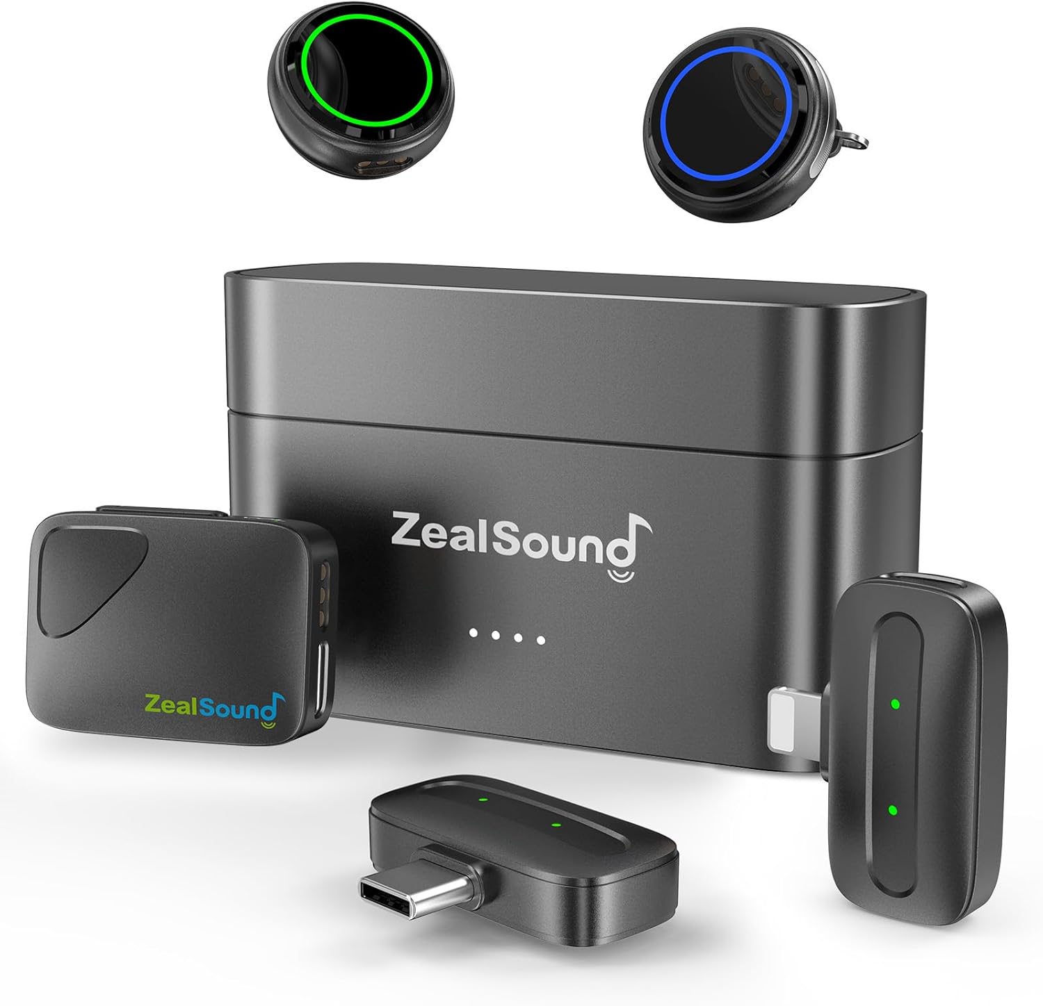Zealsound Mini Microfono Wireless 2TX+3RX 40h-battery - immagine 1
