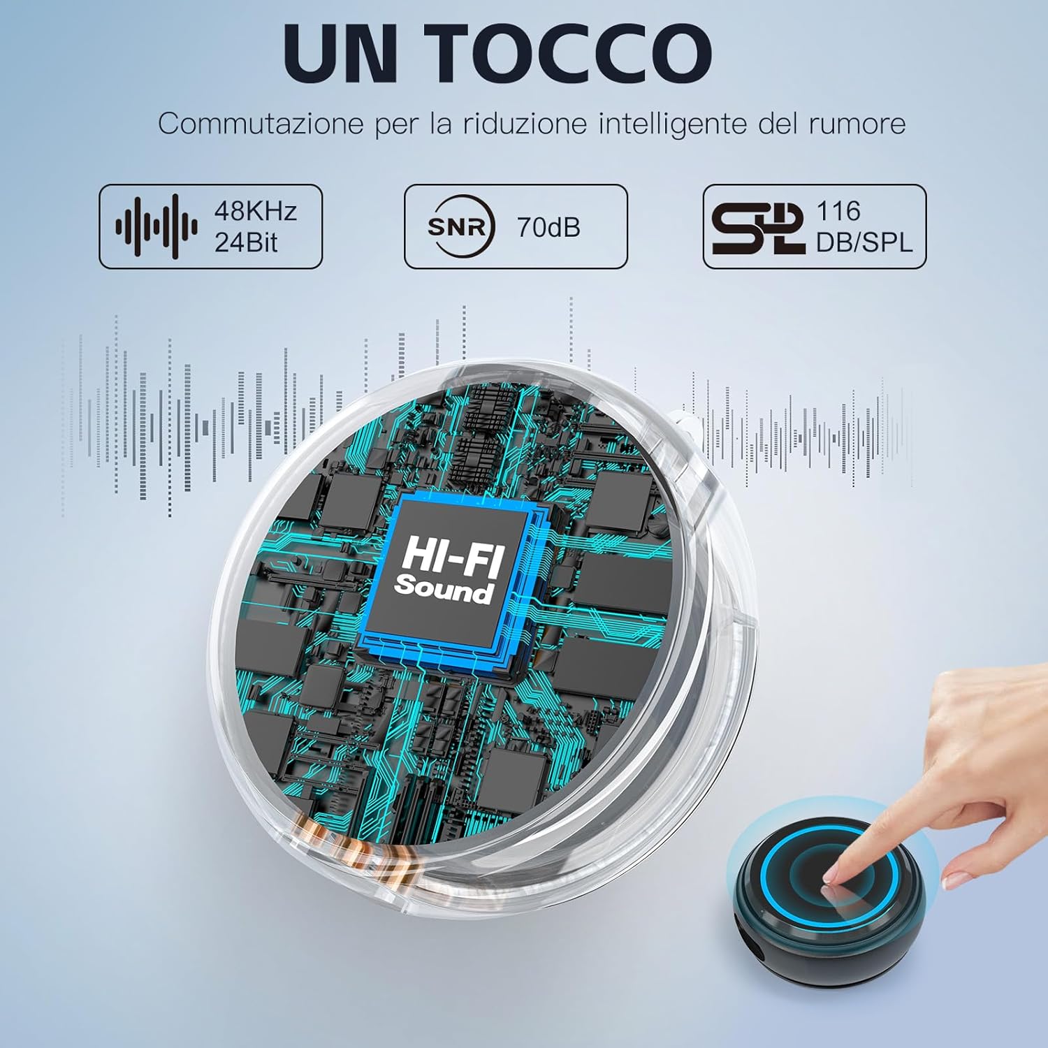 Zealsound Mini Microfono Wireless 2TX+3RX 40h-battery - immagine 2