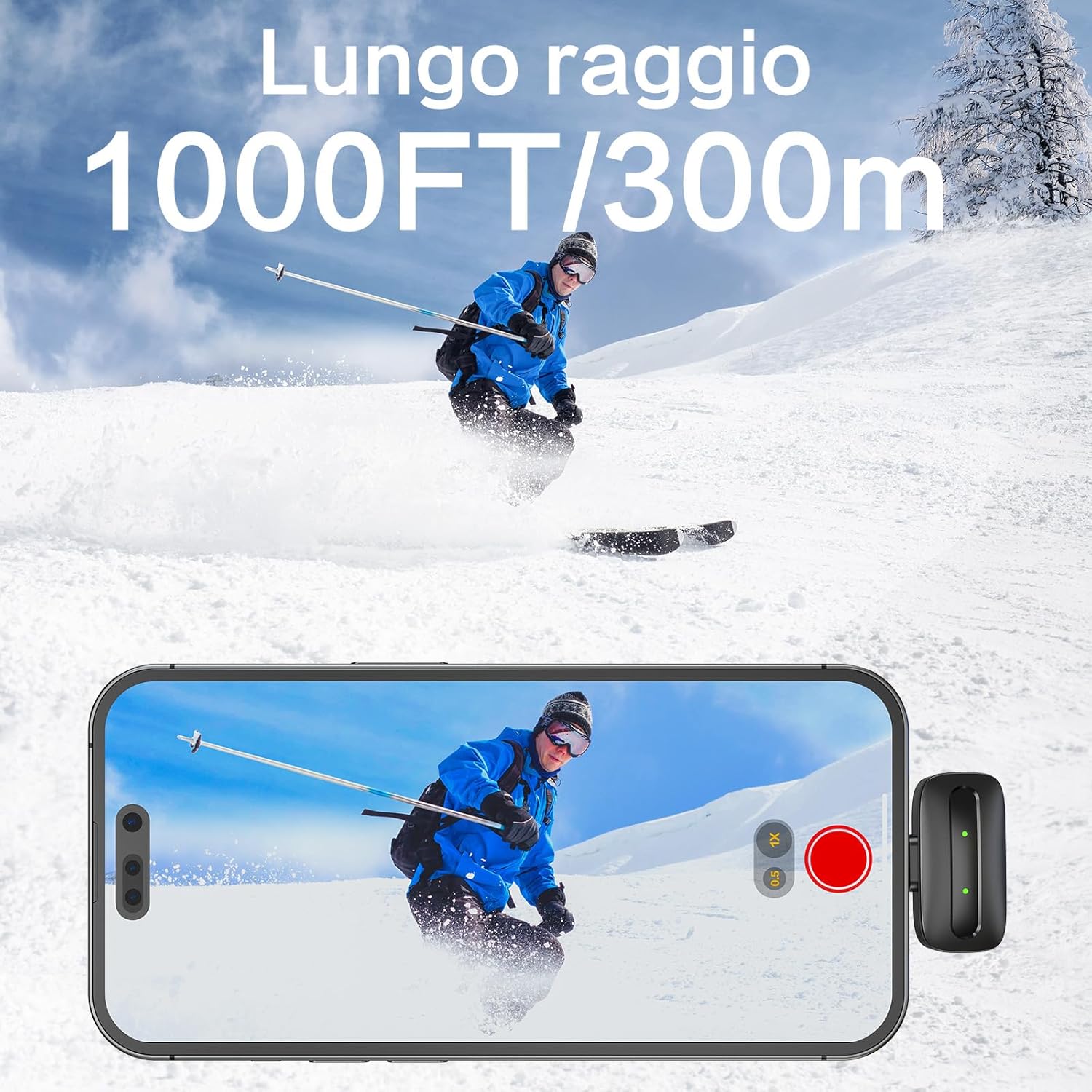 Zealsound Mini Microfono Wireless 2TX+3RX 40h-battery - immagine 5