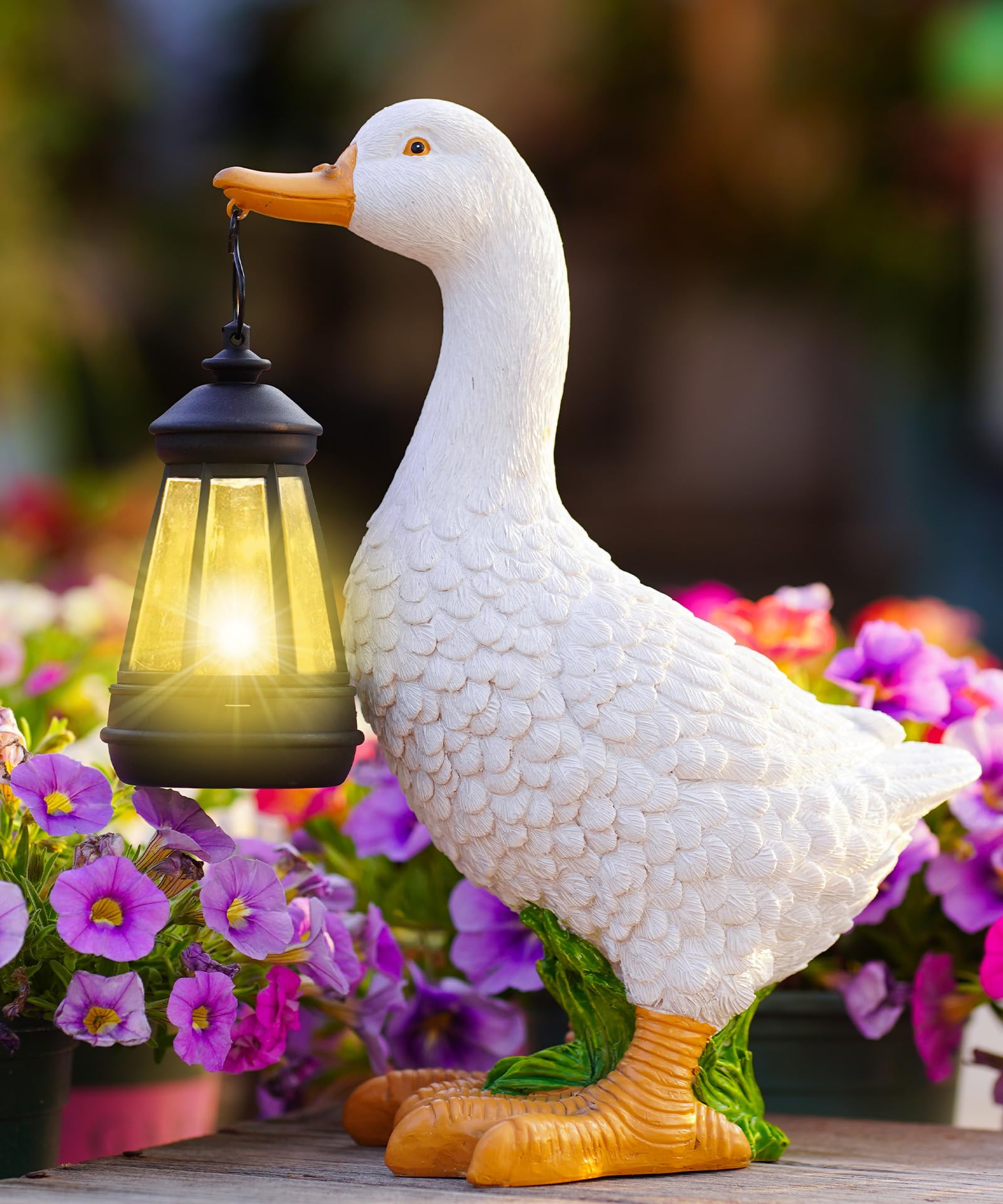 Senger Gans Figure con Lampade Solari per Giardino