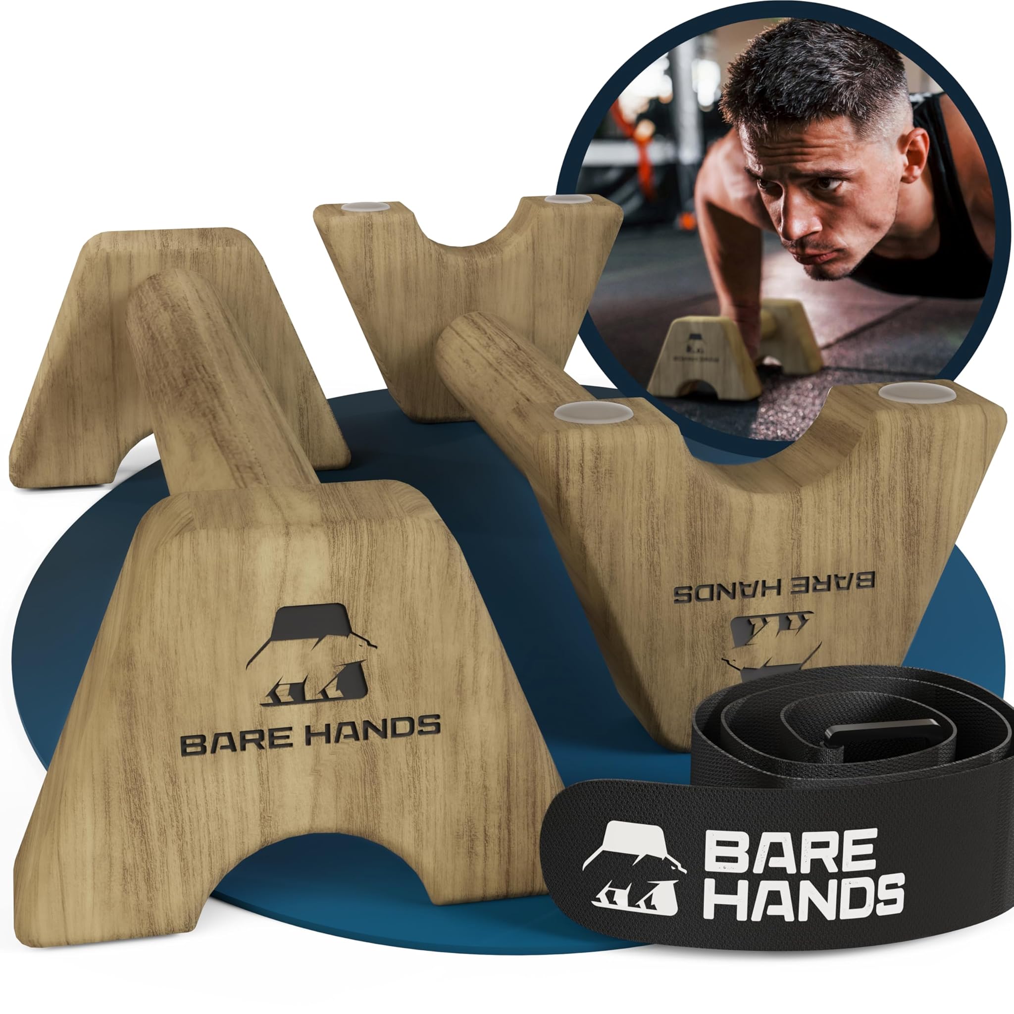 Bare Hands Maniglie per Flessioni in Legno